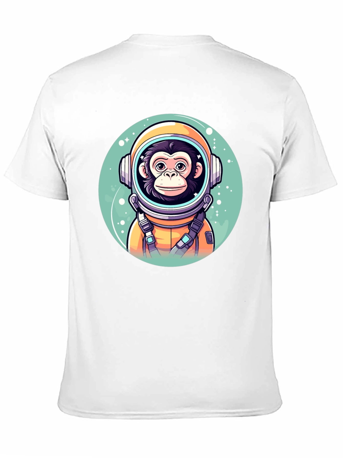 Black Monkey Astronaut Graphic T-Shirt view 11