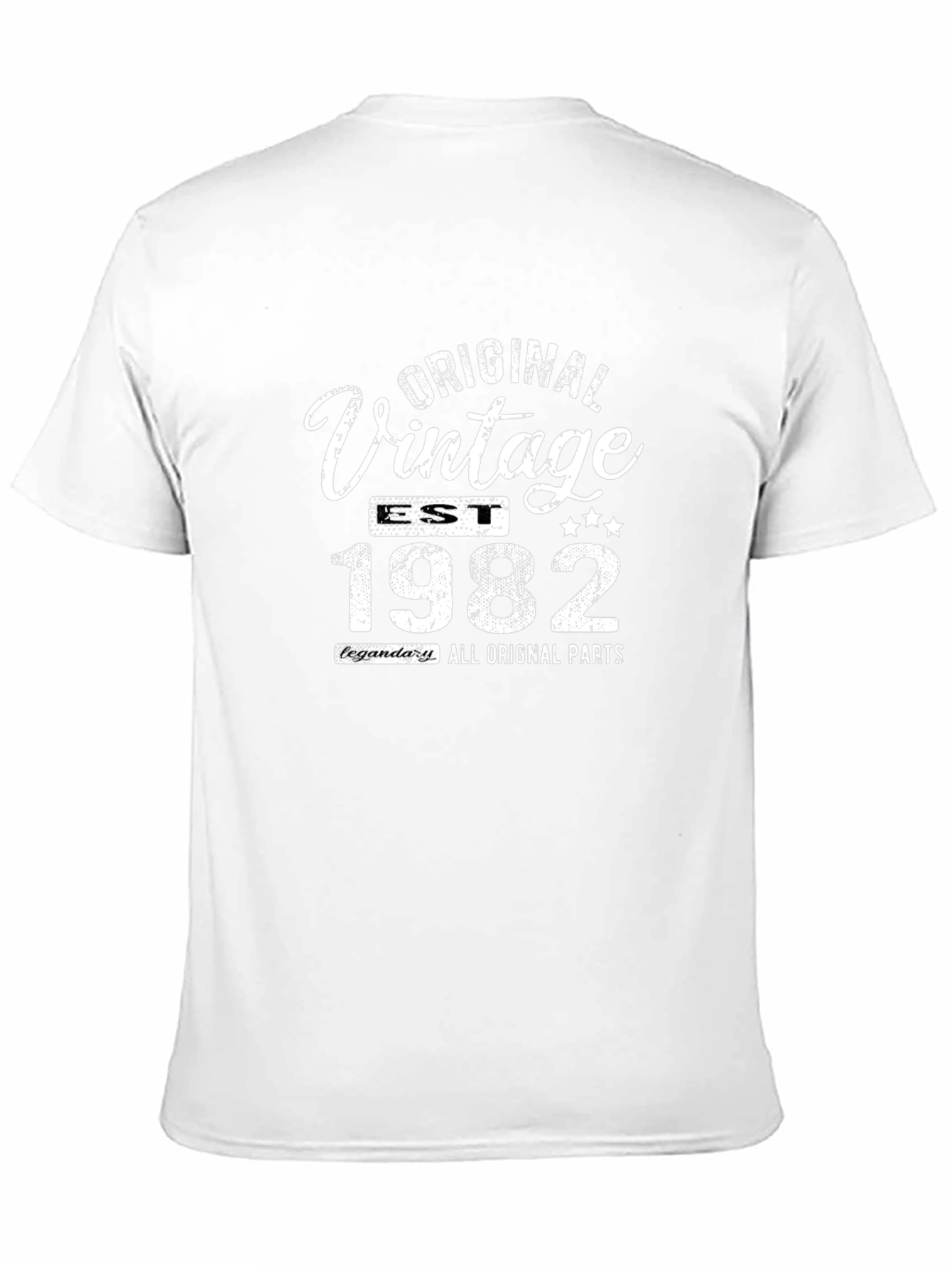 Black Vintage 1982 Original All Original Parts T-Shirt view 11