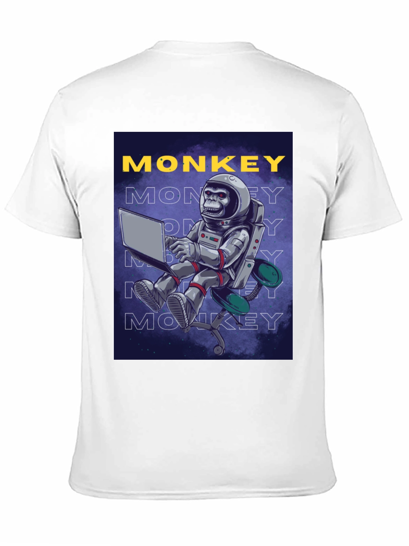 Black Monkey Astronaut Graphic Tee - Novelty Design view 11