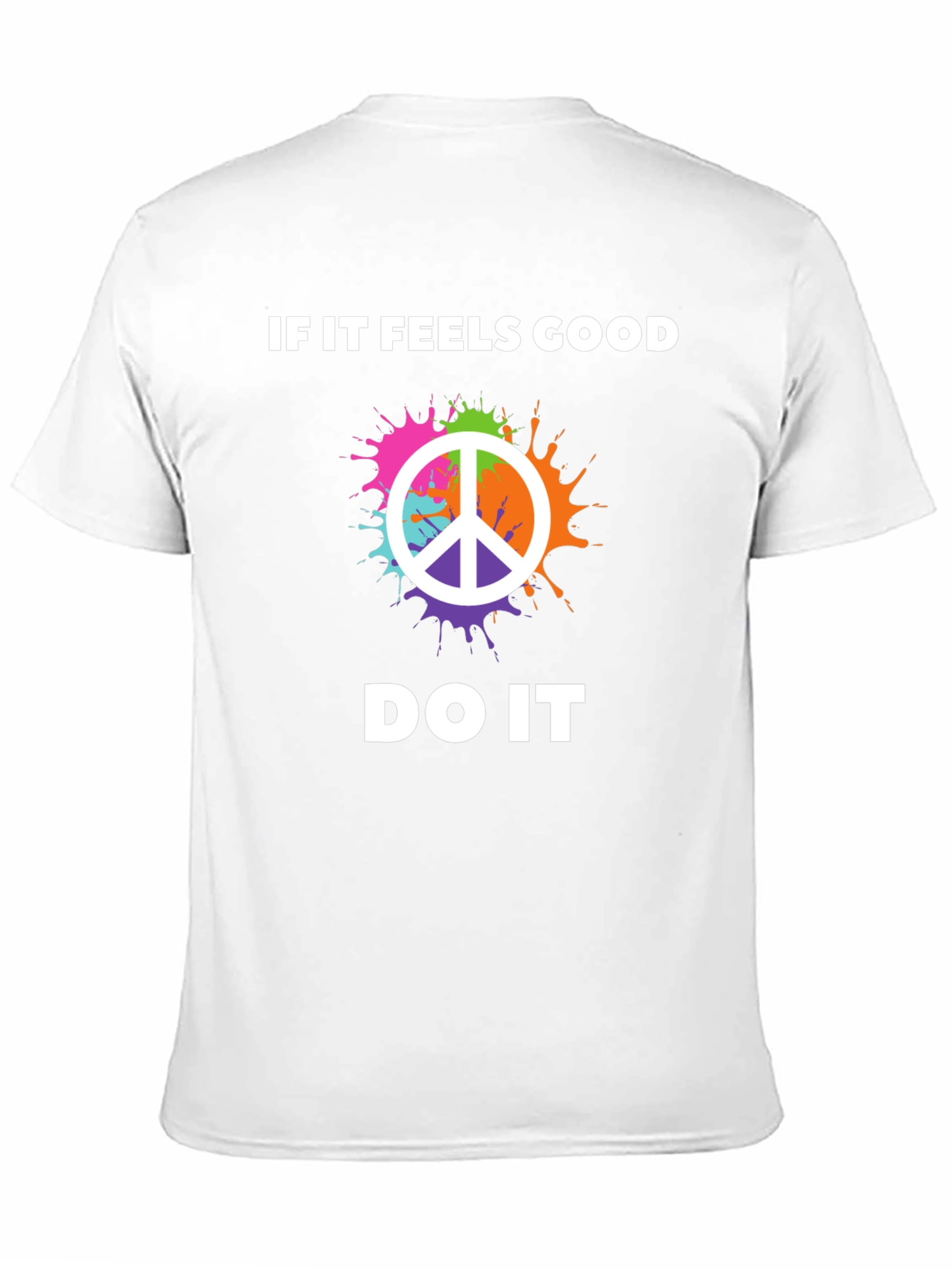 Black If It Feels Good Peace Sign Graphic T-Shirt view 11