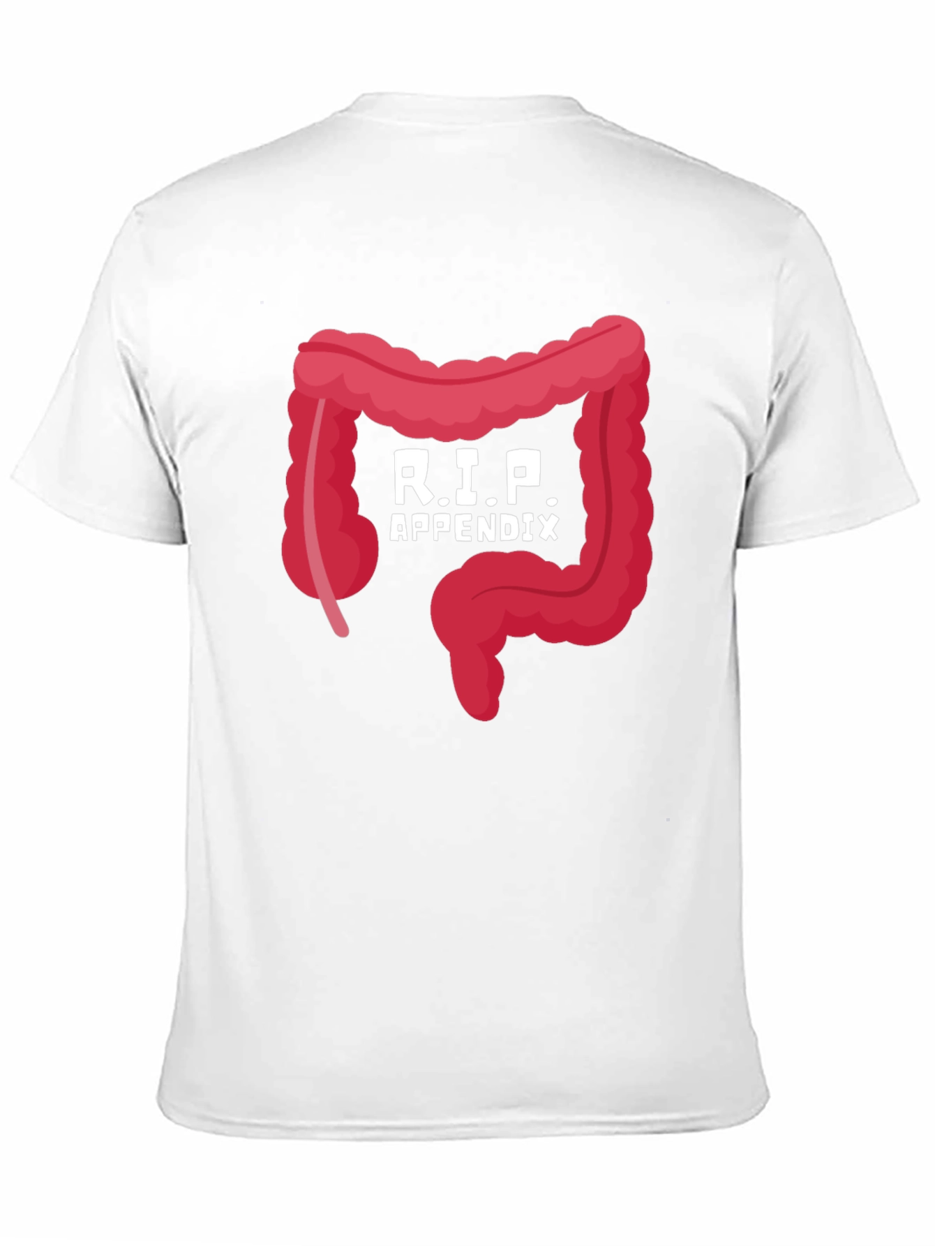 Black R.I.P. Appendix Funny Graphic T-Shirt view 11