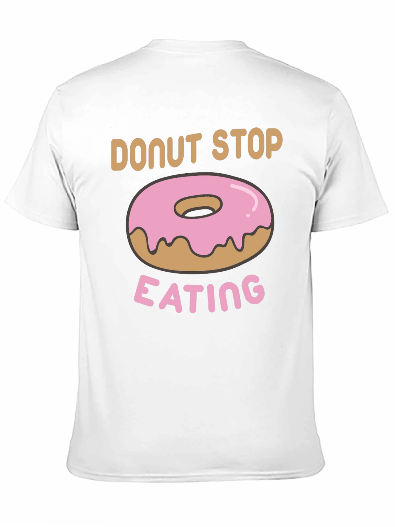 Black Donut Stop Eating Graphic T-Shirt view 11