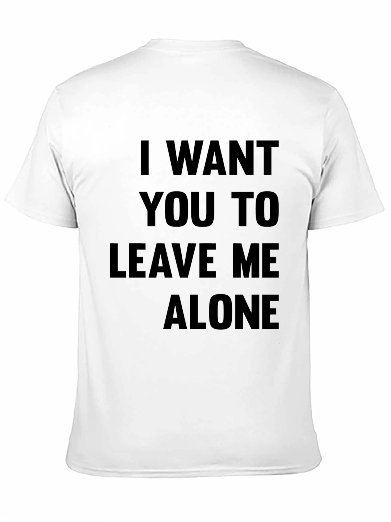 Black Leave Me Alone Slogan Tee - Black T-Shirt view 11