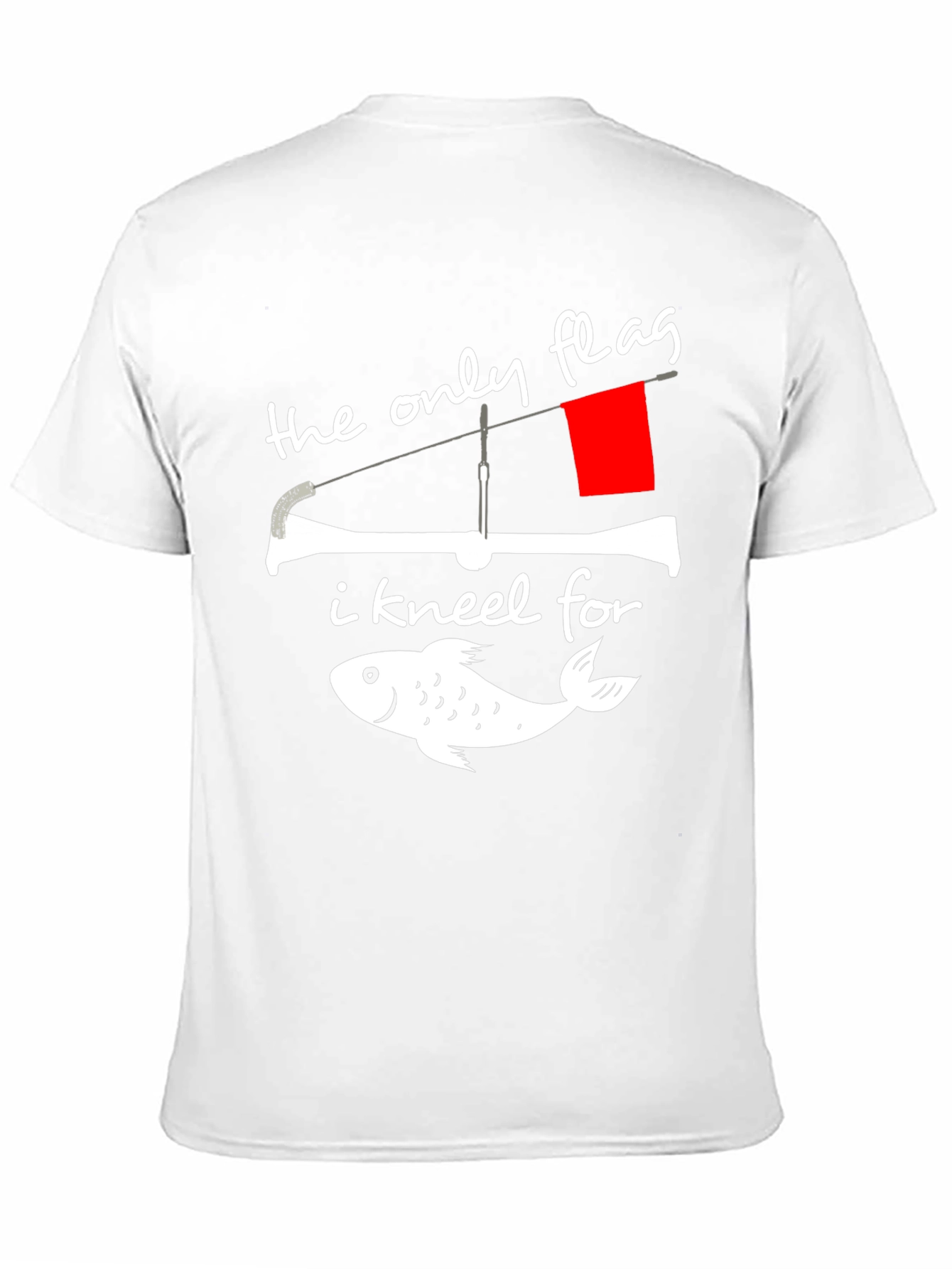 Black Fishing Flag Graphic Tee - The Only Flag I Kneel For view 11
