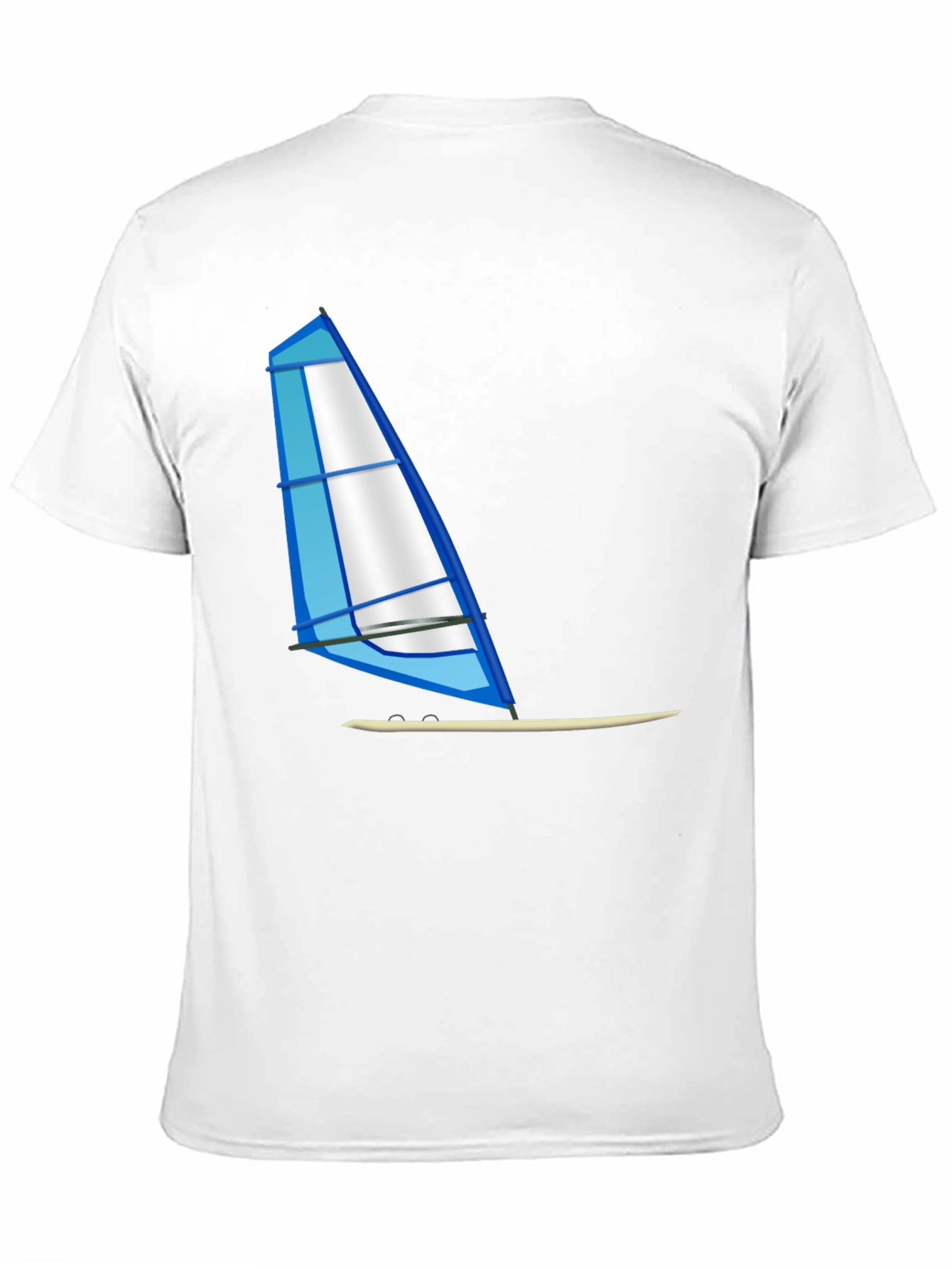 Black Windsurf Graphic Tee - Black Cotton T-Shirt view 11
