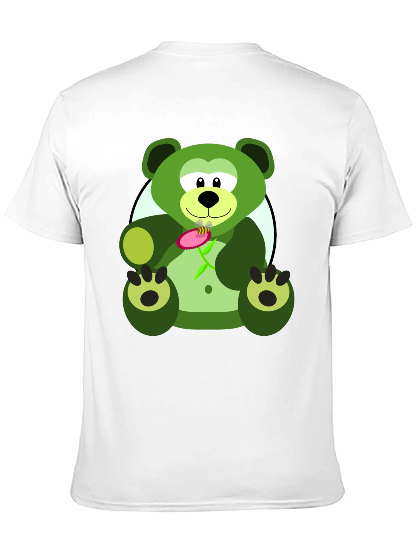 Black Green Bear Graphic Tee - Men's Black T-Shirt view 11