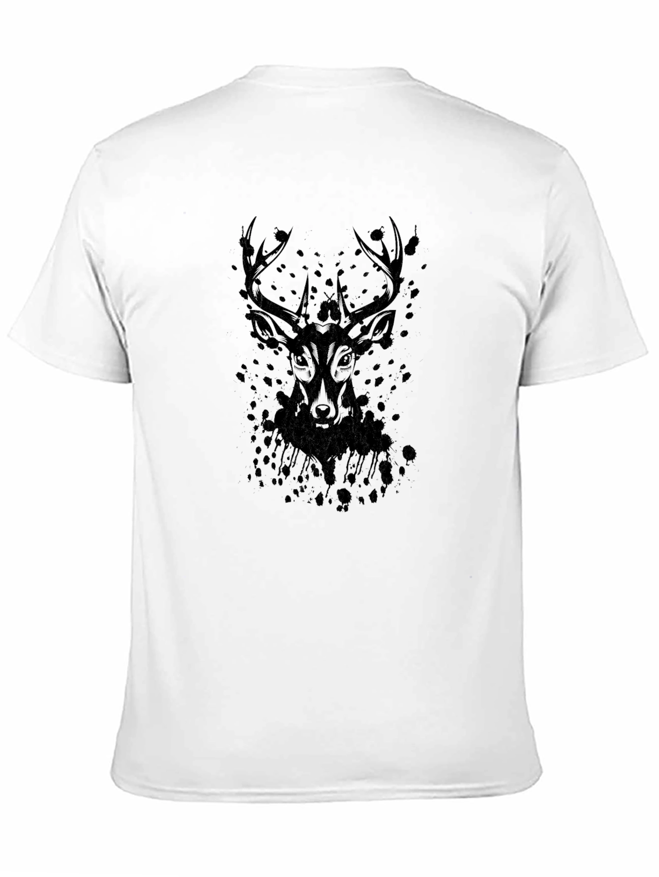 Black Men's Black Deer Graphic Tee - Stylish Casual Wear view 11