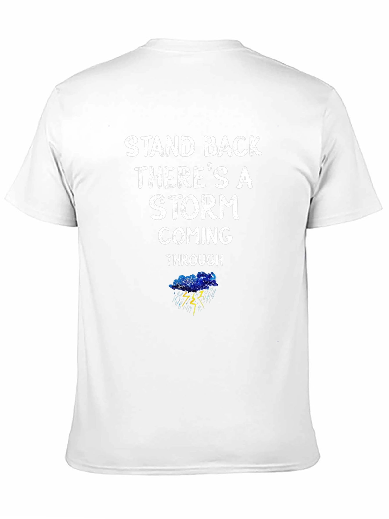 Black Stand Back Storm Graphic Black Tee view 11