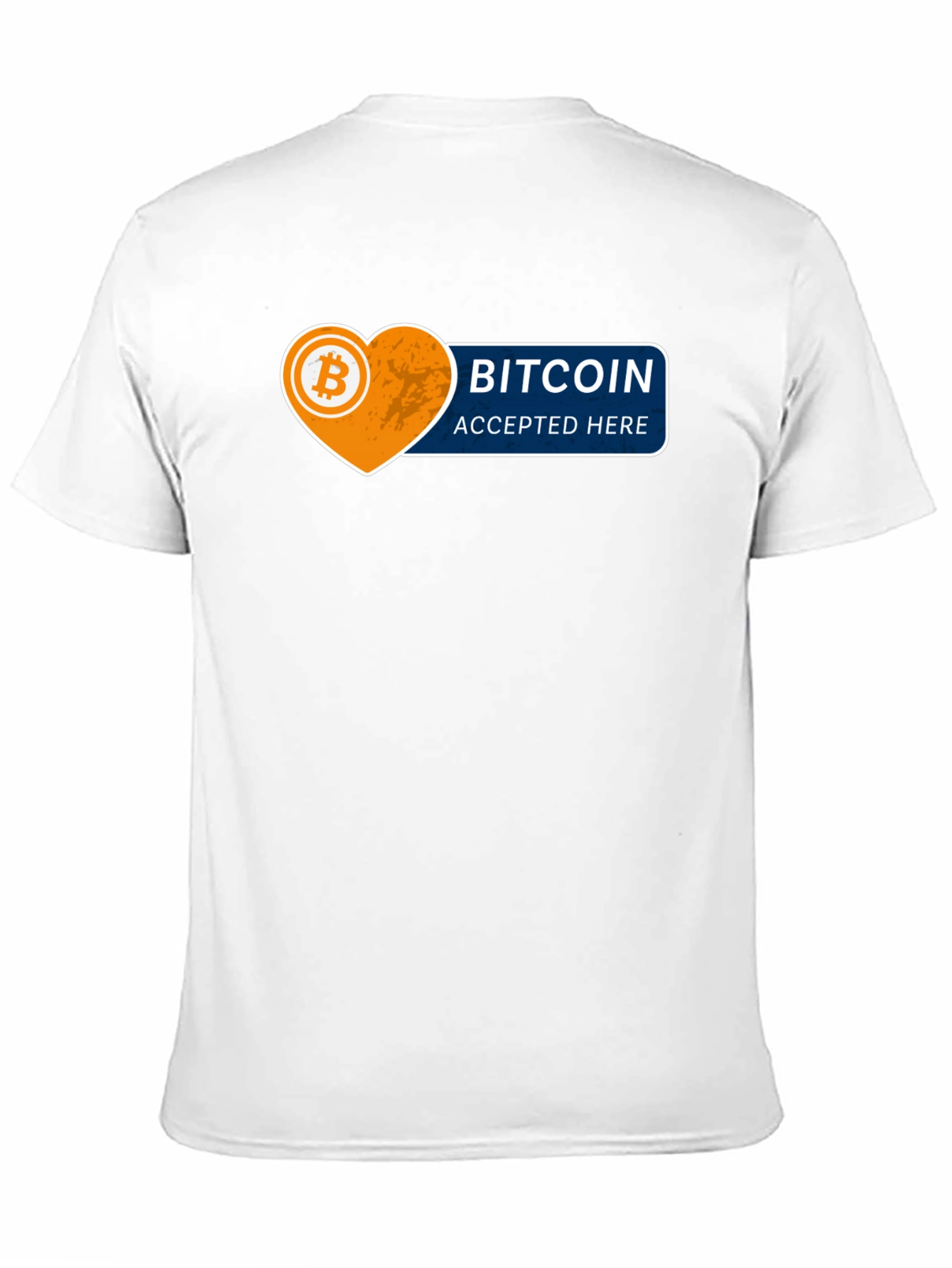 Black Bitcoin Accepted Here Graphic Tee - Black Cotton T-Shirt view 11