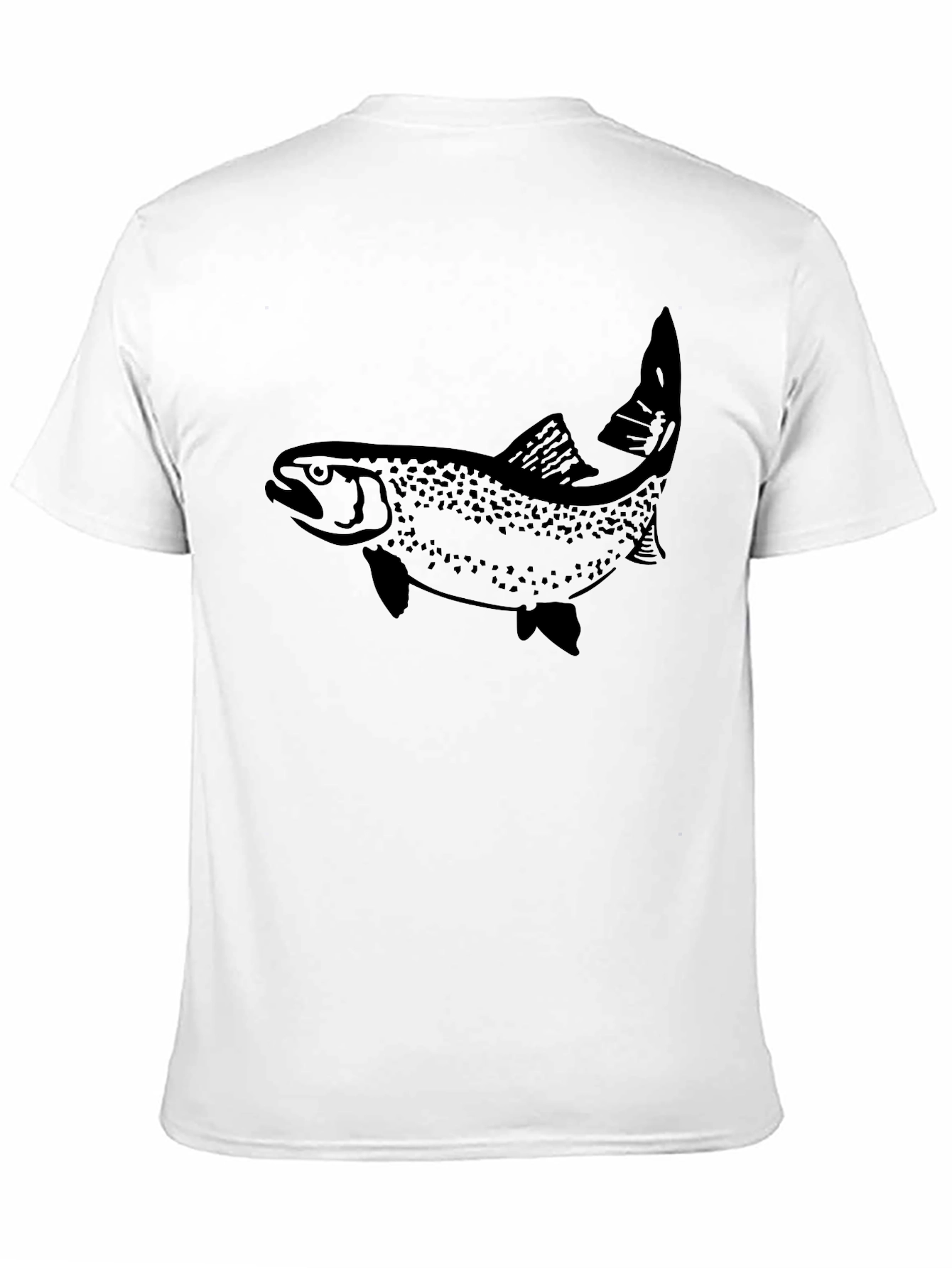 Black Black Trout Graphic T-Shirt - Casual Fishing Tee view 11