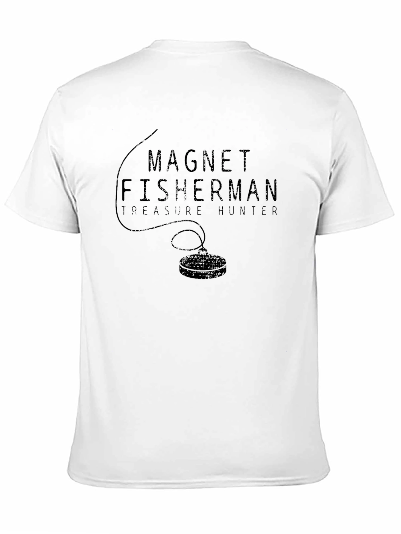 Black Magnet Fisherman Treasure Hunter T-Shirt view 11