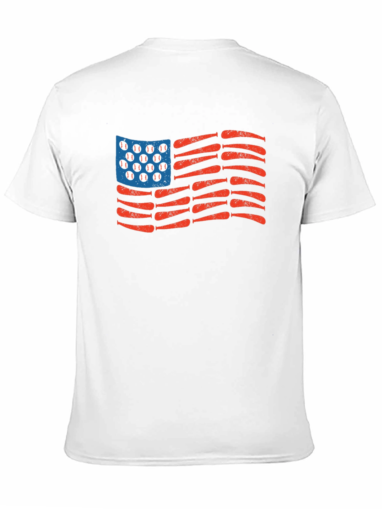 Black American Baseball Flag T-Shirt view 11