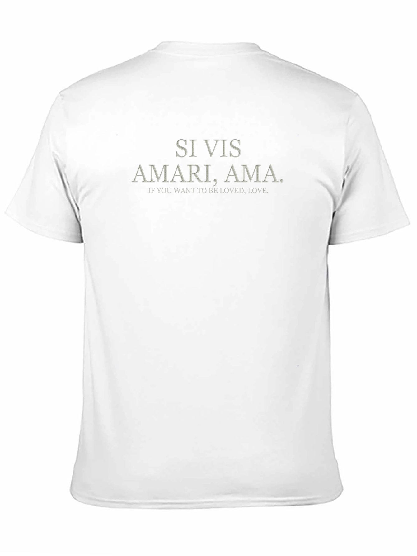 Black Si Vis Amari, Ama. T-Shirt - Latin Quote Tee view 11