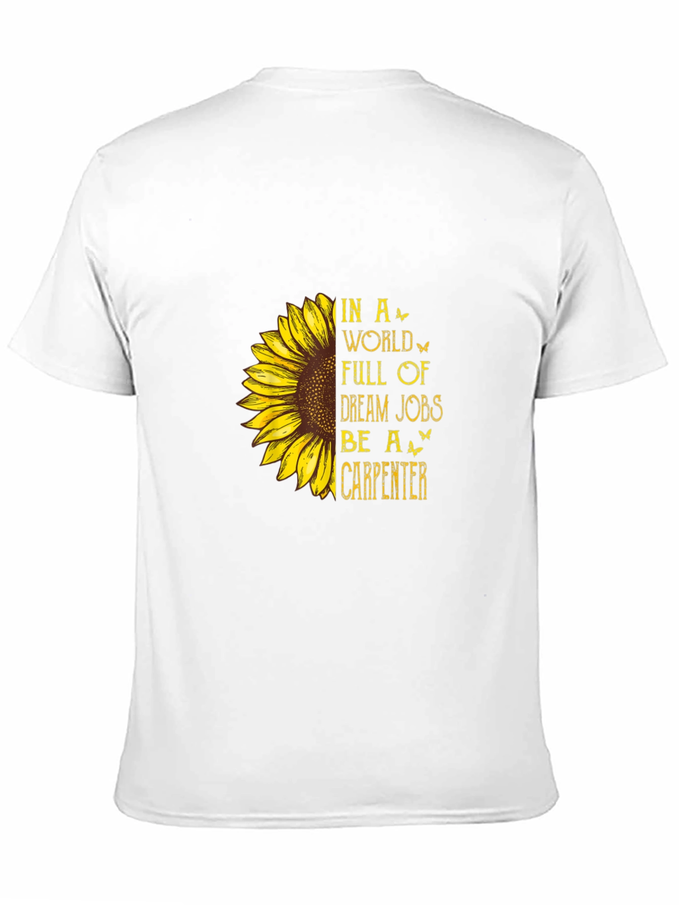 Black Carpenter Sunflower Graphic Tee - Black Cotton Blend view 11