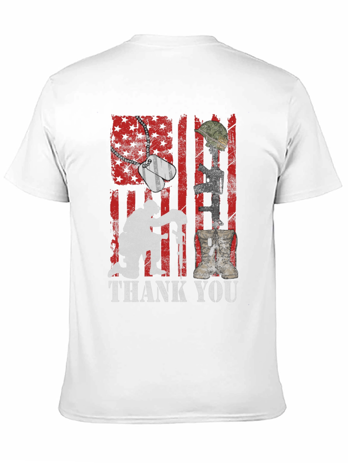 Black Thank You Military T-Shirt view 11