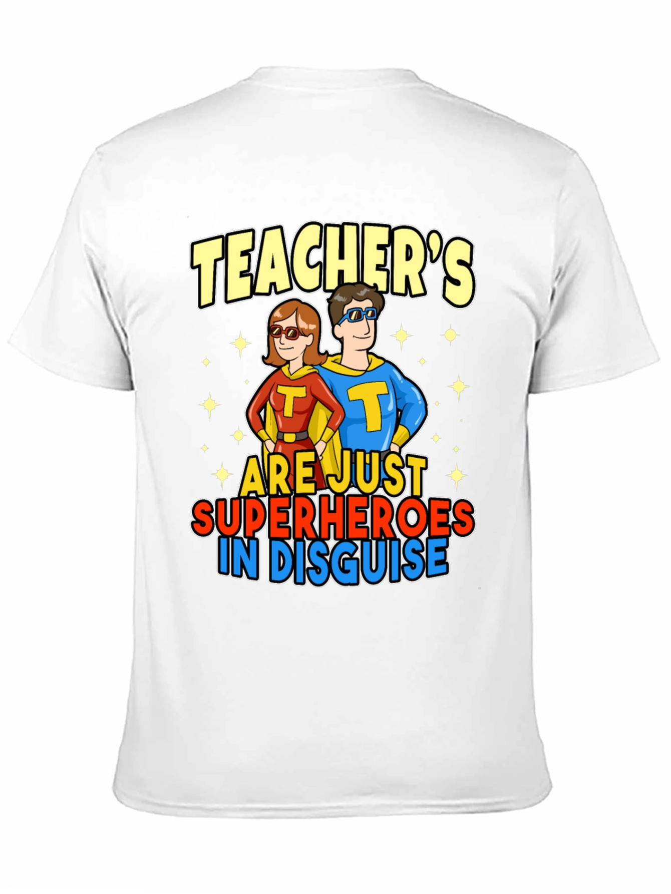 Black Teacher Superhero T-Shirt view 11
