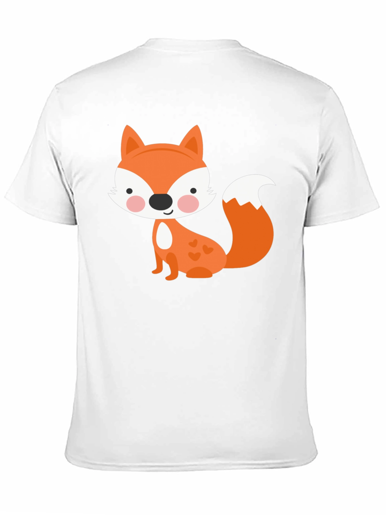 Black Cute Fox Graphic Tee - Fun & Playful Black T-Shirt view 11