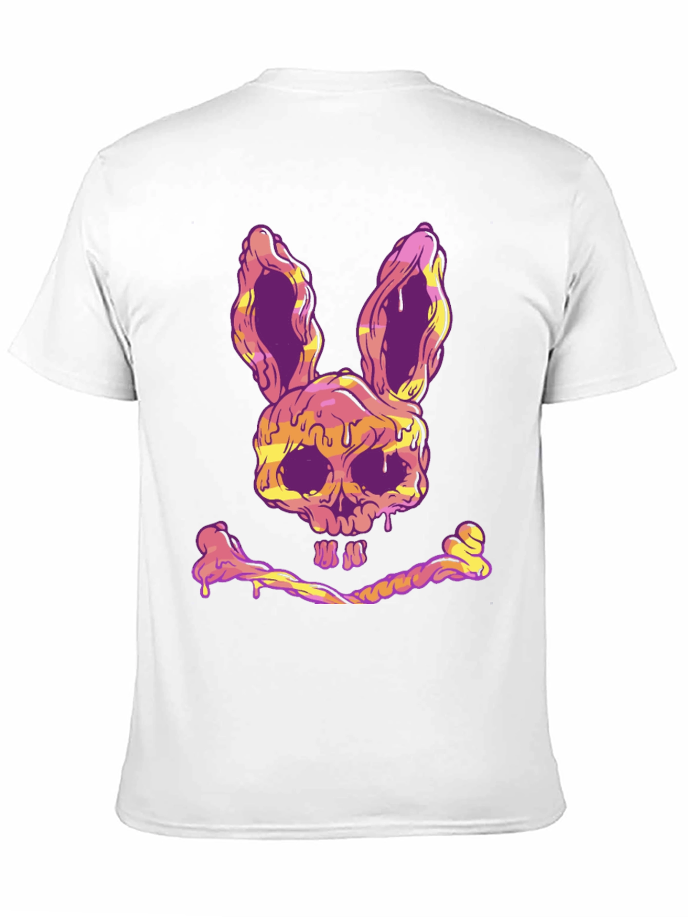 Black Skull Bunny T-Shirt - Edgy Graphic Tee view 11