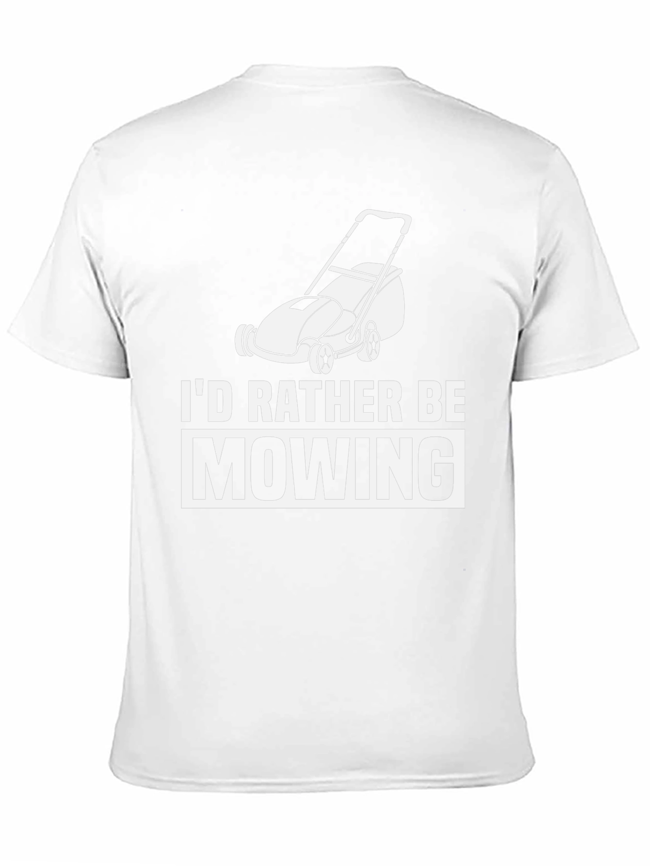 Black I'd Rather Be Mowing Graphic Tee - Black view 11