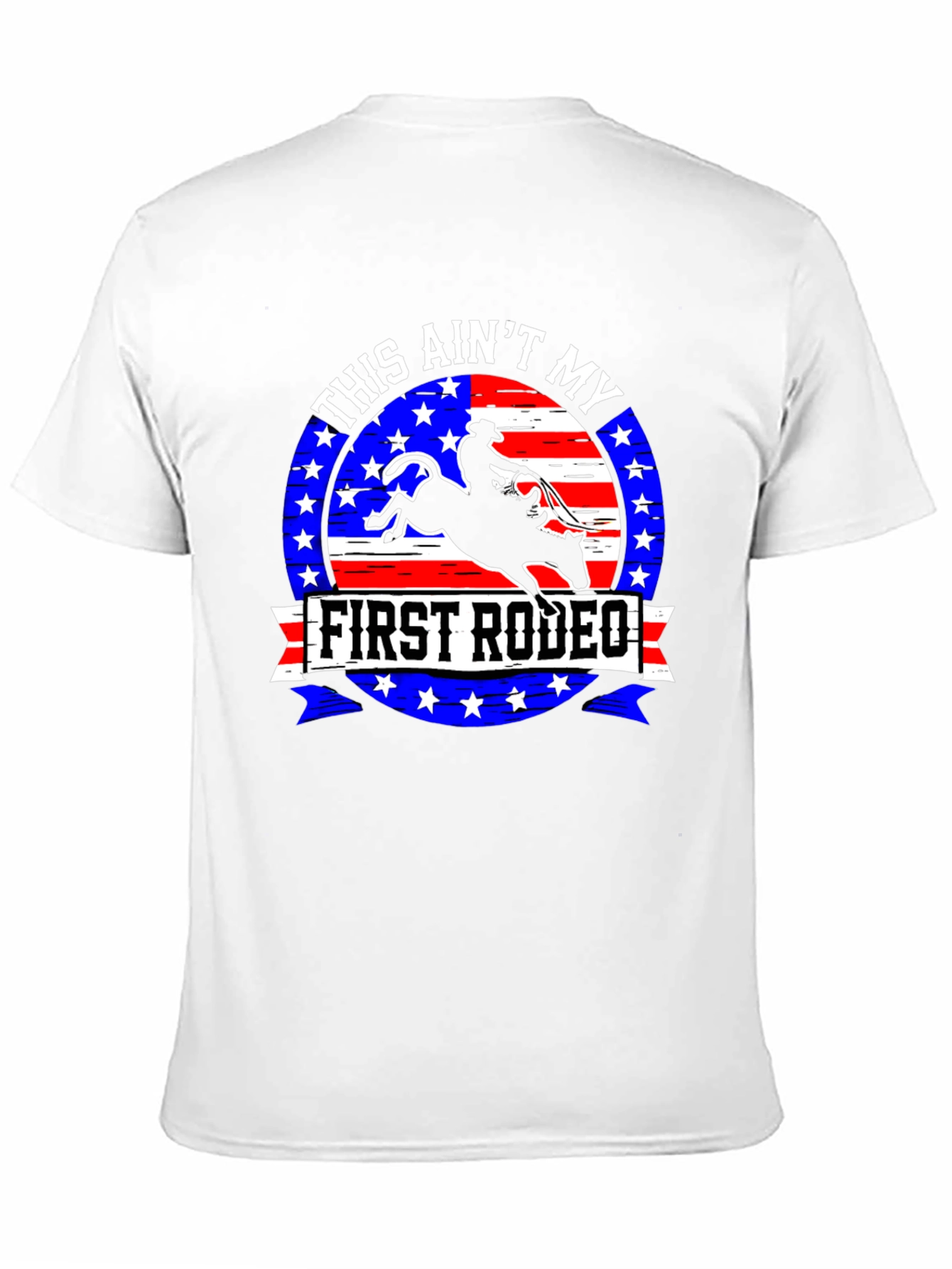 Black First Rodeo Graphic Tee - Cowboy Bull Riding Design view 11