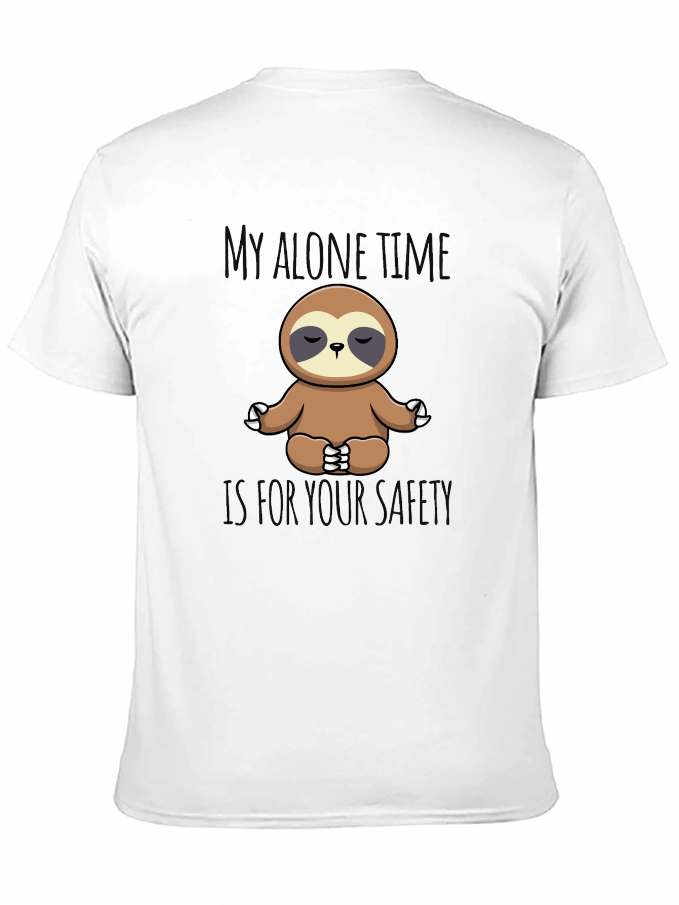 Black Zen Sloth Graphic Tee - My Alone Time view 11