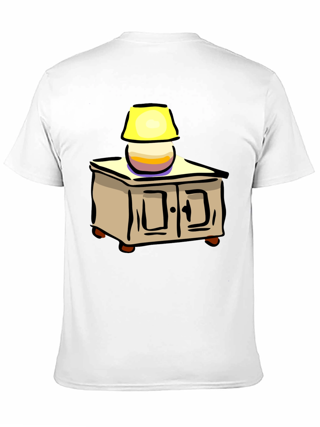 Black Cartoon Nightstand Lamp T-Shirt view 11