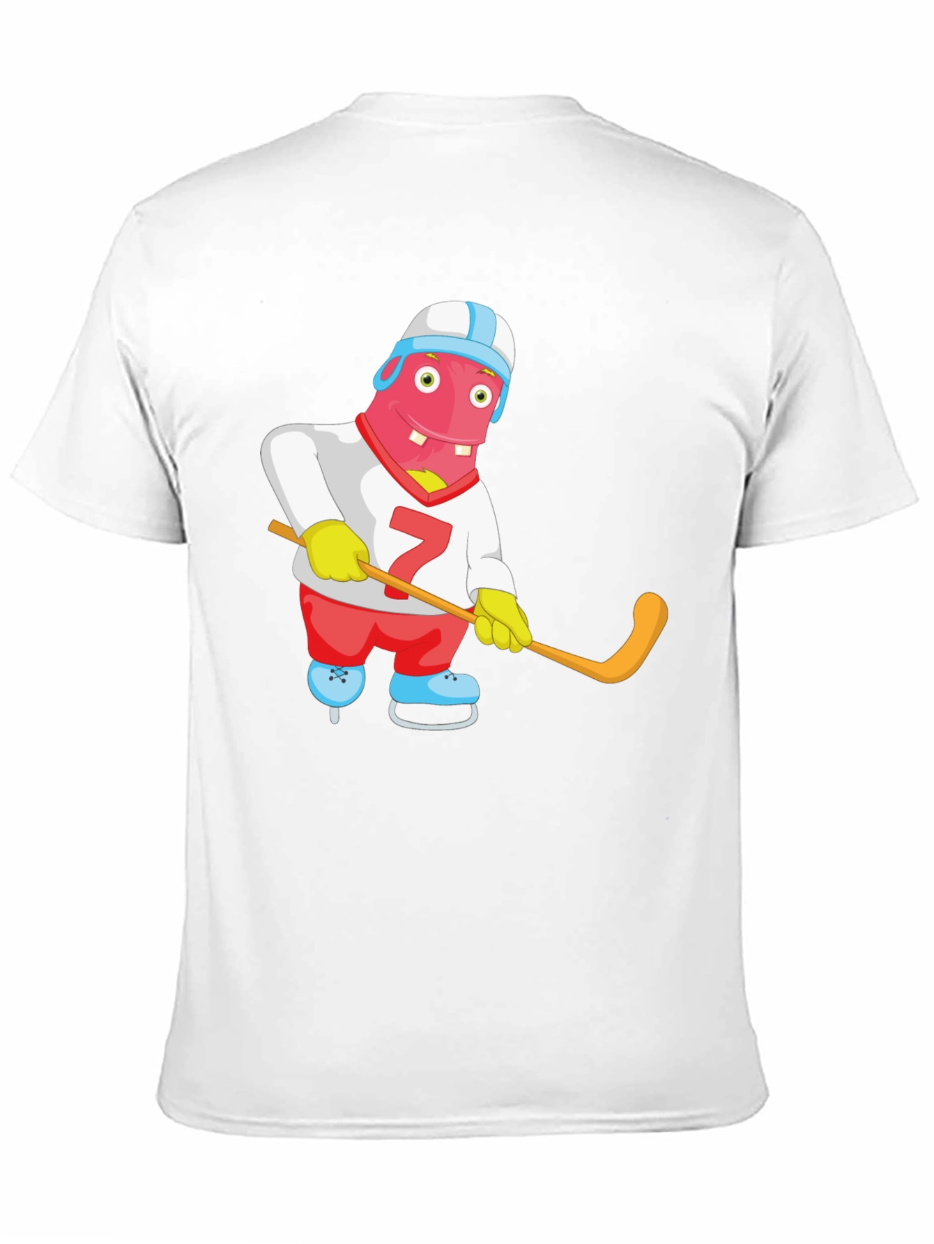 Black Funny Hockey Monster Graphic Tee view 11