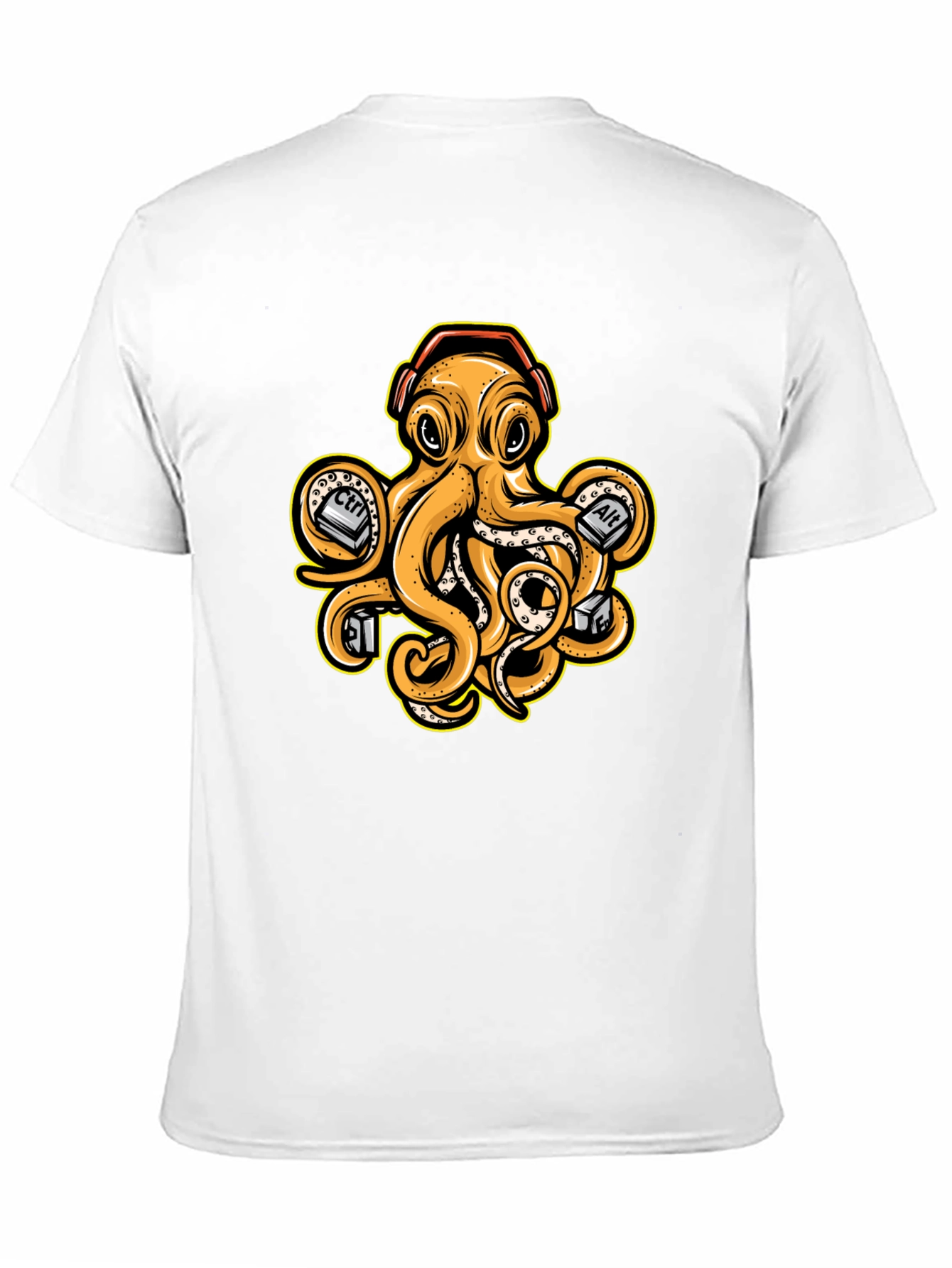 Black Tech Octopus Graphic Tee - Gamer Style view 11