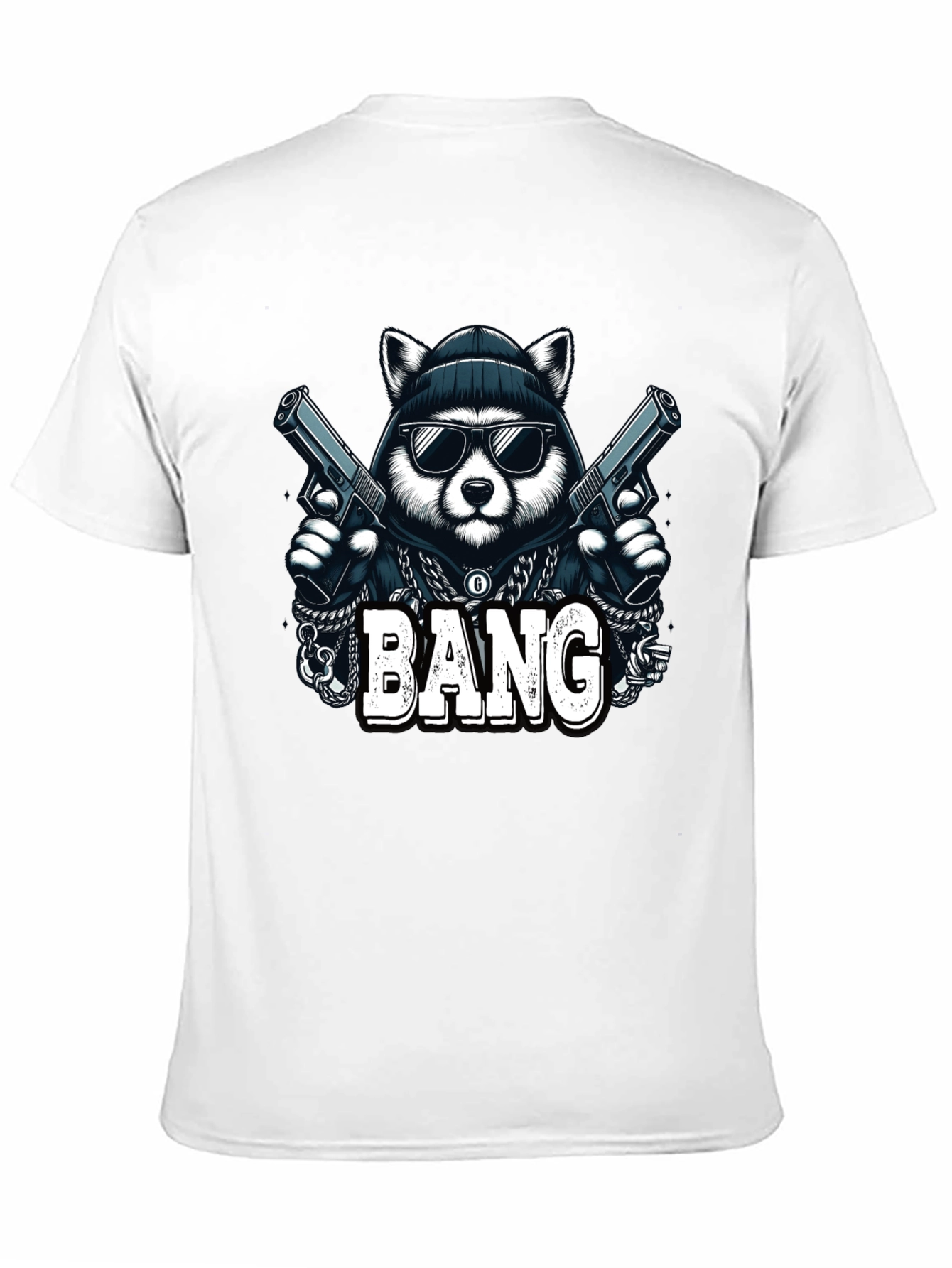 Black Raccoon Gangster Graphic Tee view 11