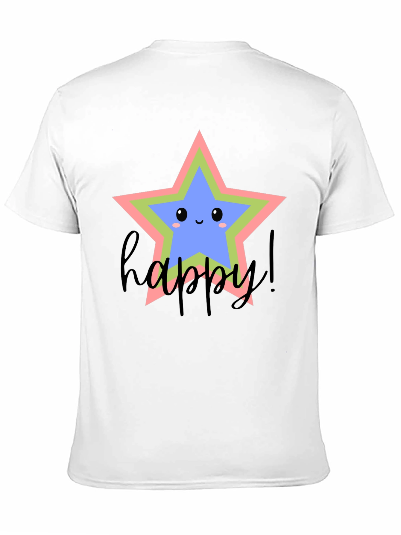 Black Cute Star Graphic Tee - Happy Vibes view 11