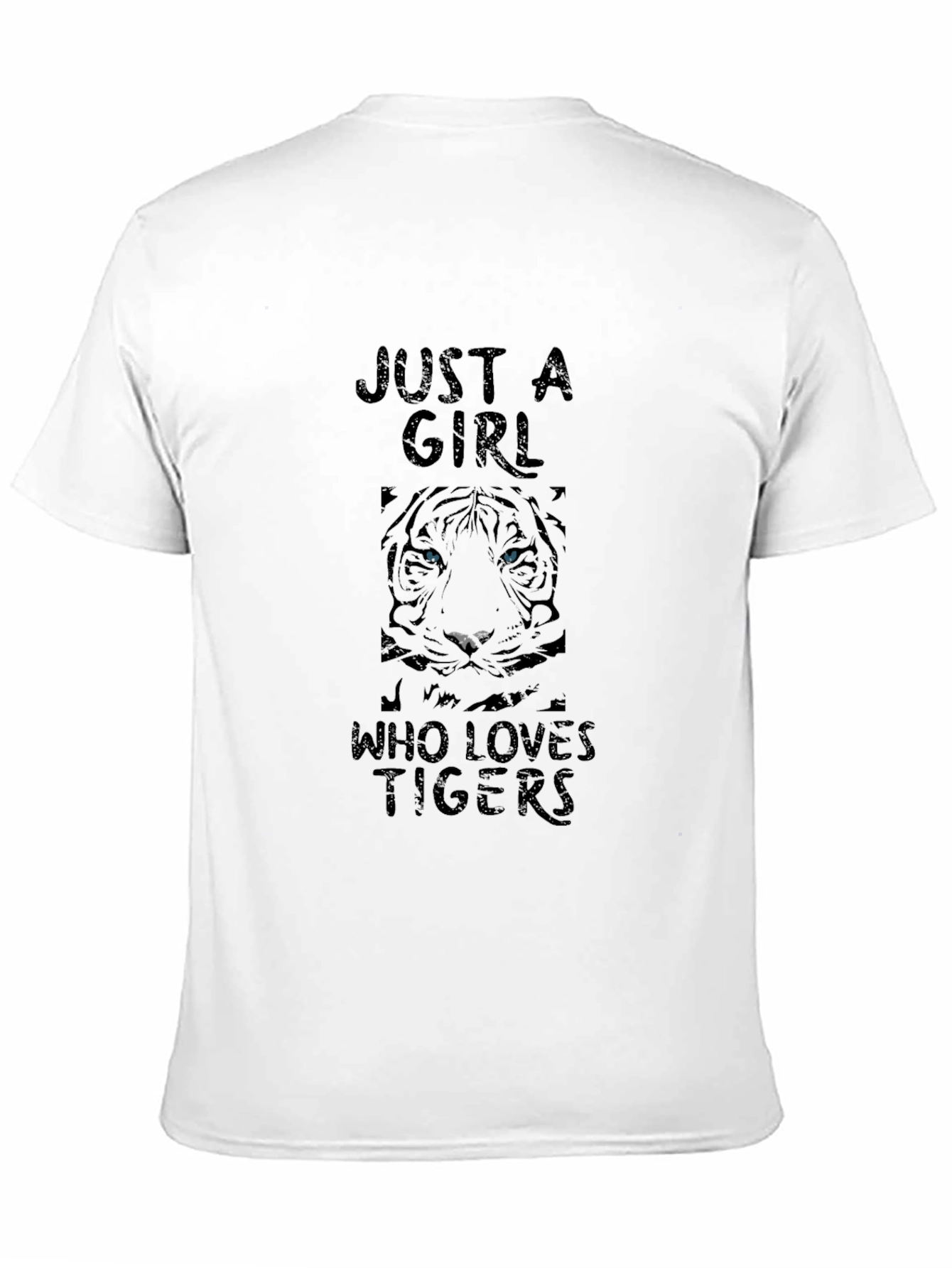 Black Just A Girl Who Loves Tigers Black T-Shirt view 11