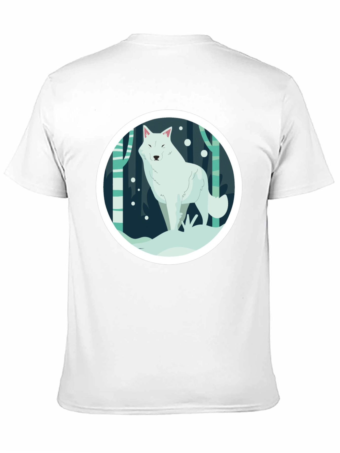 Black Arctic Wolf Graphic Tee - Black Unisex T-Shirt view 11