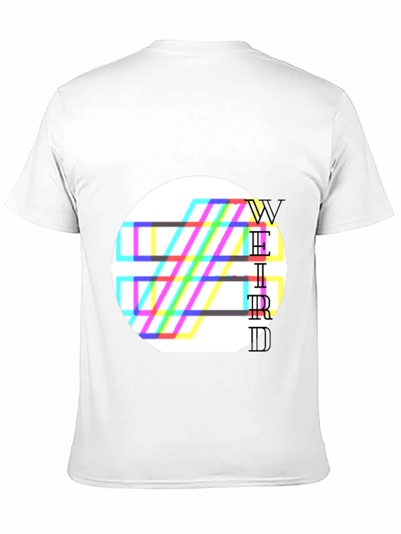 Black Weird Graphic Tee - Black Cotton Blend T-Shirt view 11