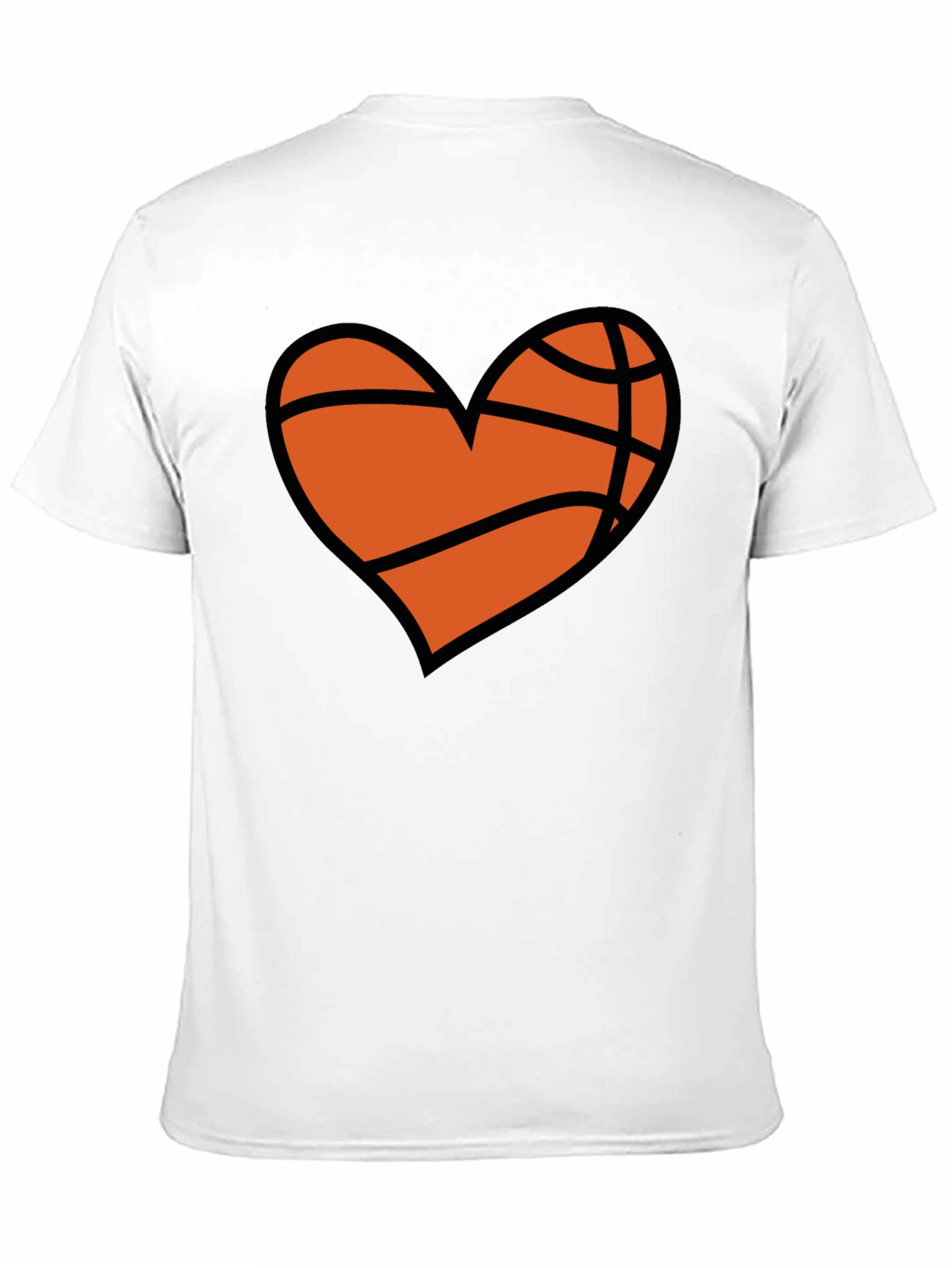 Black Basketball Heart Graphic T-Shirt view 11