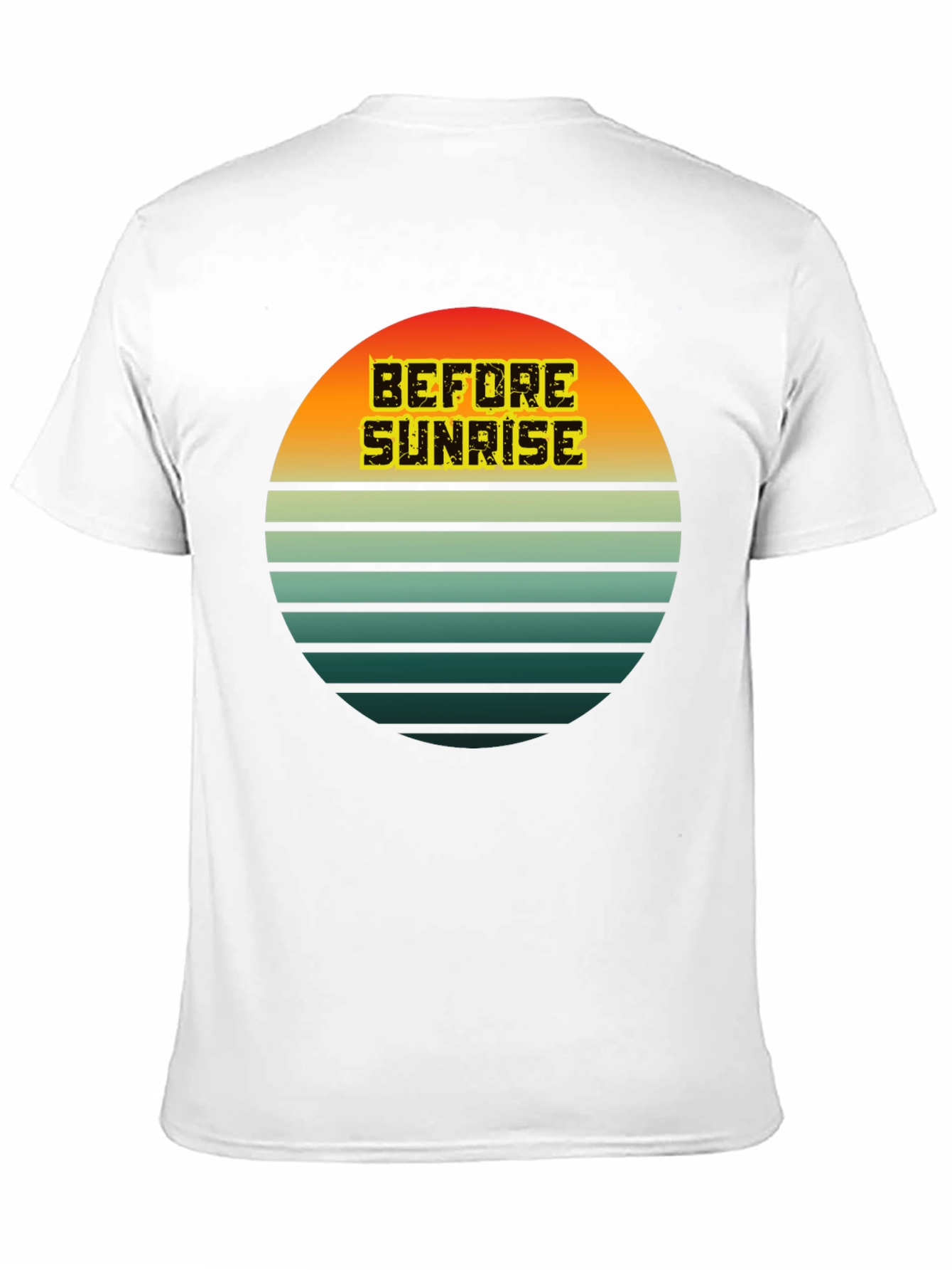 Black Retro Sunset 'Before Sunrise' Graphic Tee - Unisex view 11