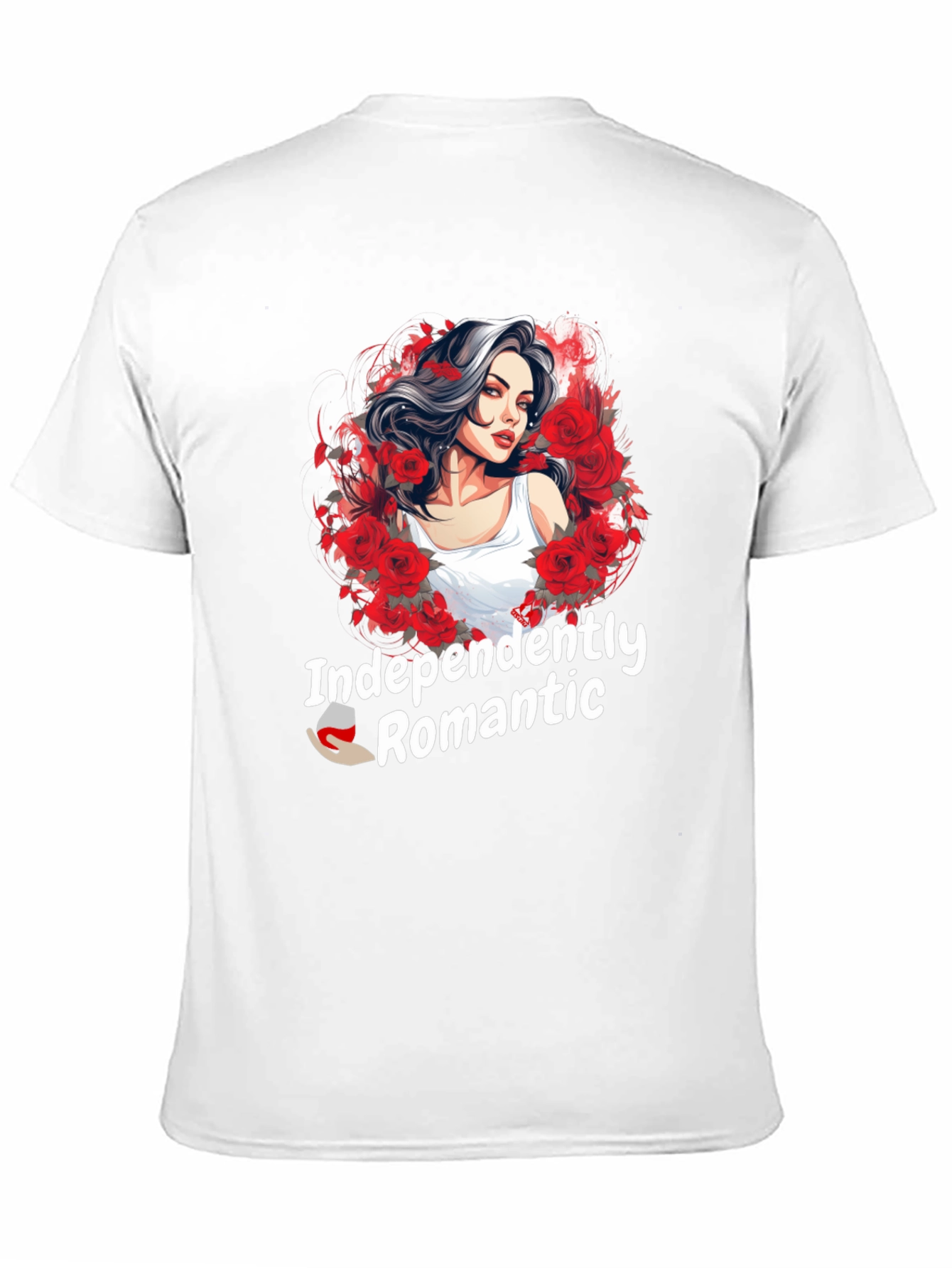 Black Independently Romantic Graphic T-Shirt view 11