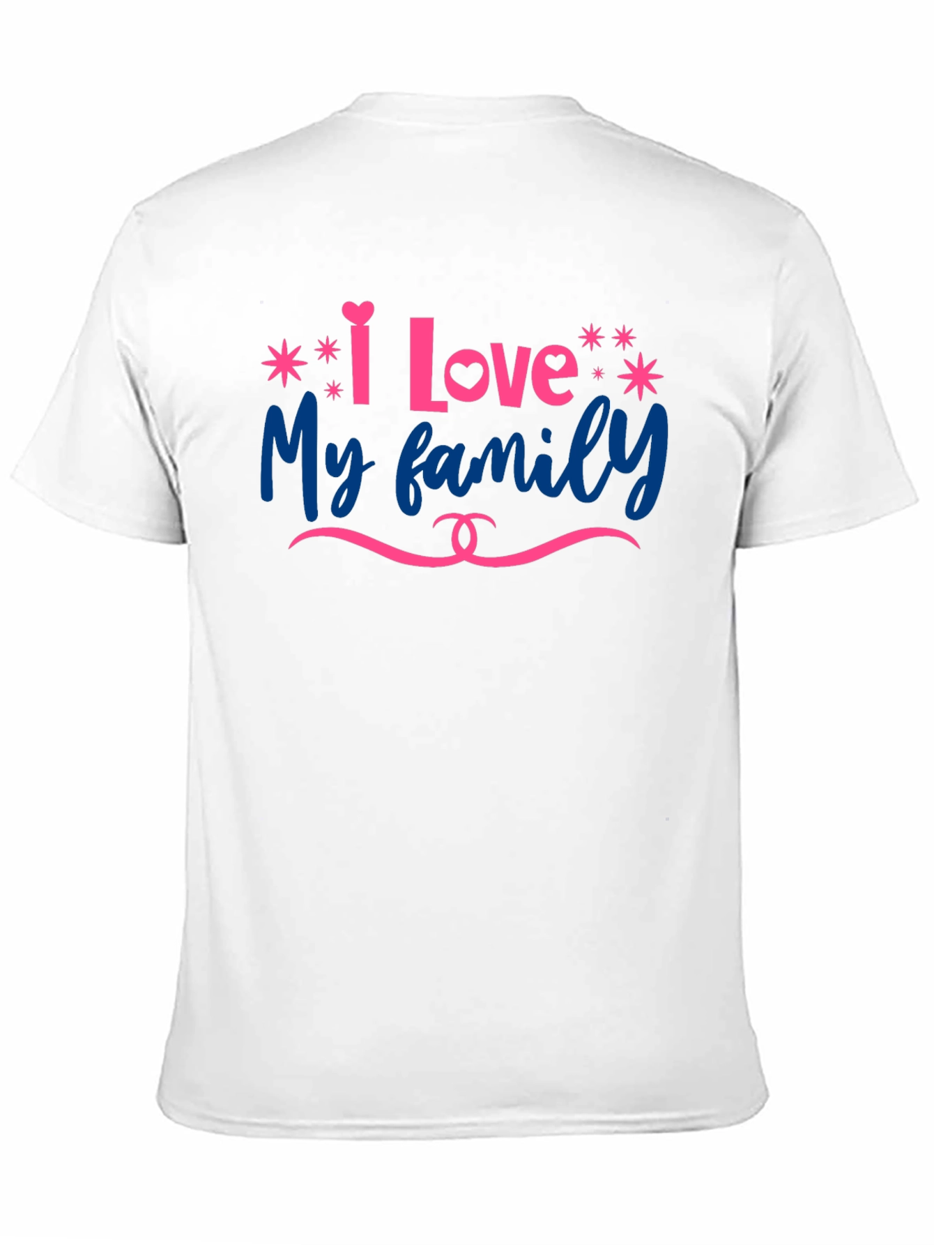 Black I Love My Family Graphic T-Shirt view 11
