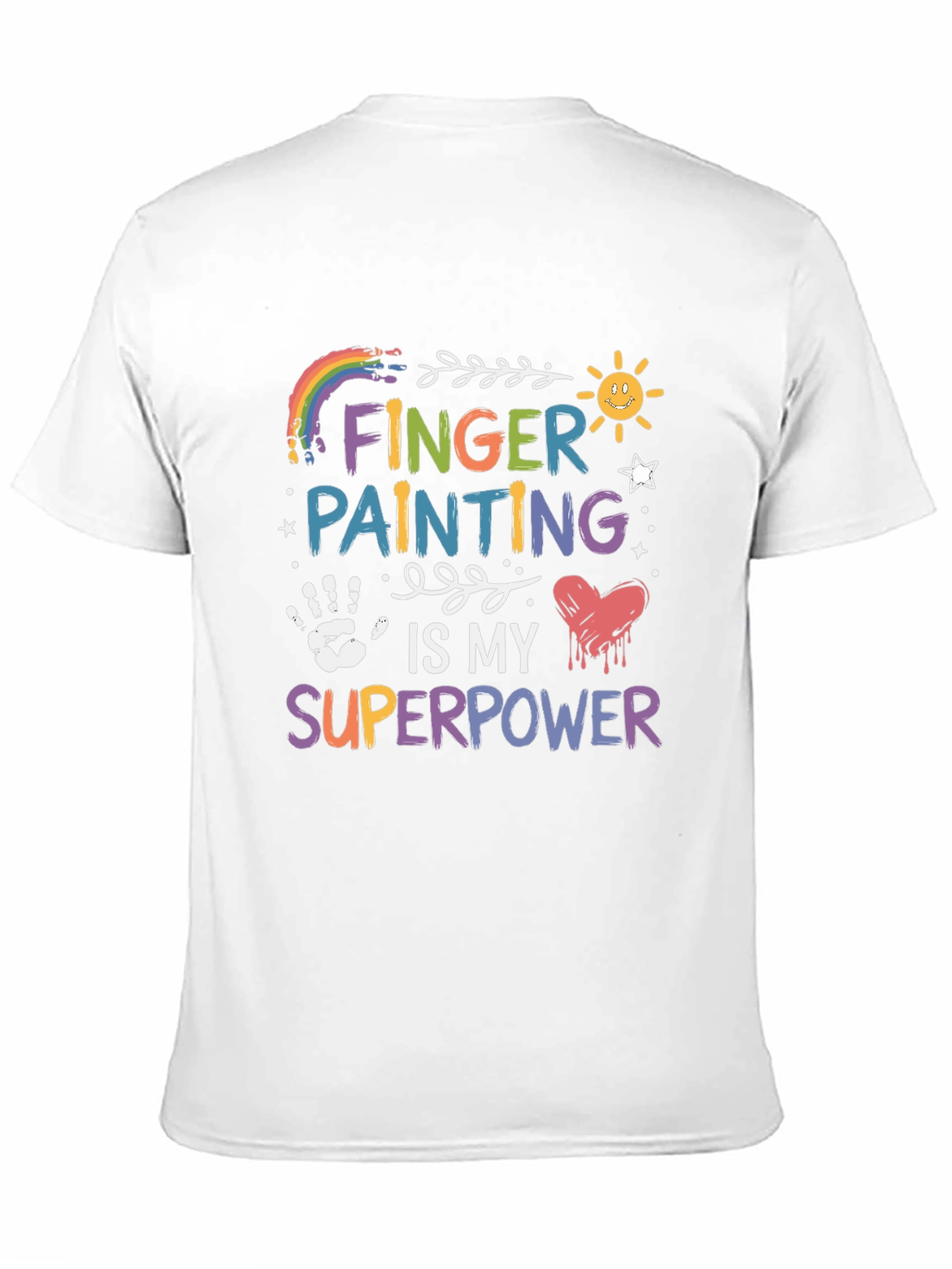 Black Finger Painting is My Superpower Graphic T-Shirt view 11