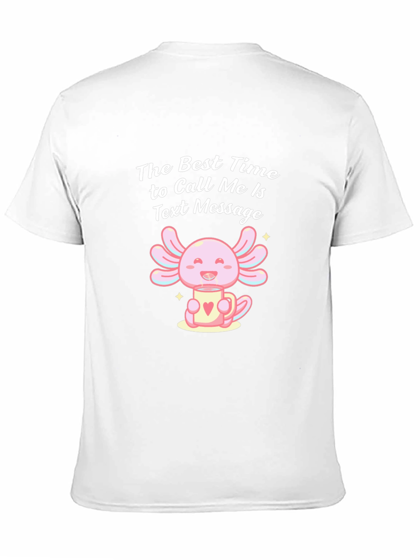 Black Axolotl Text Message T-Shirt view 11
