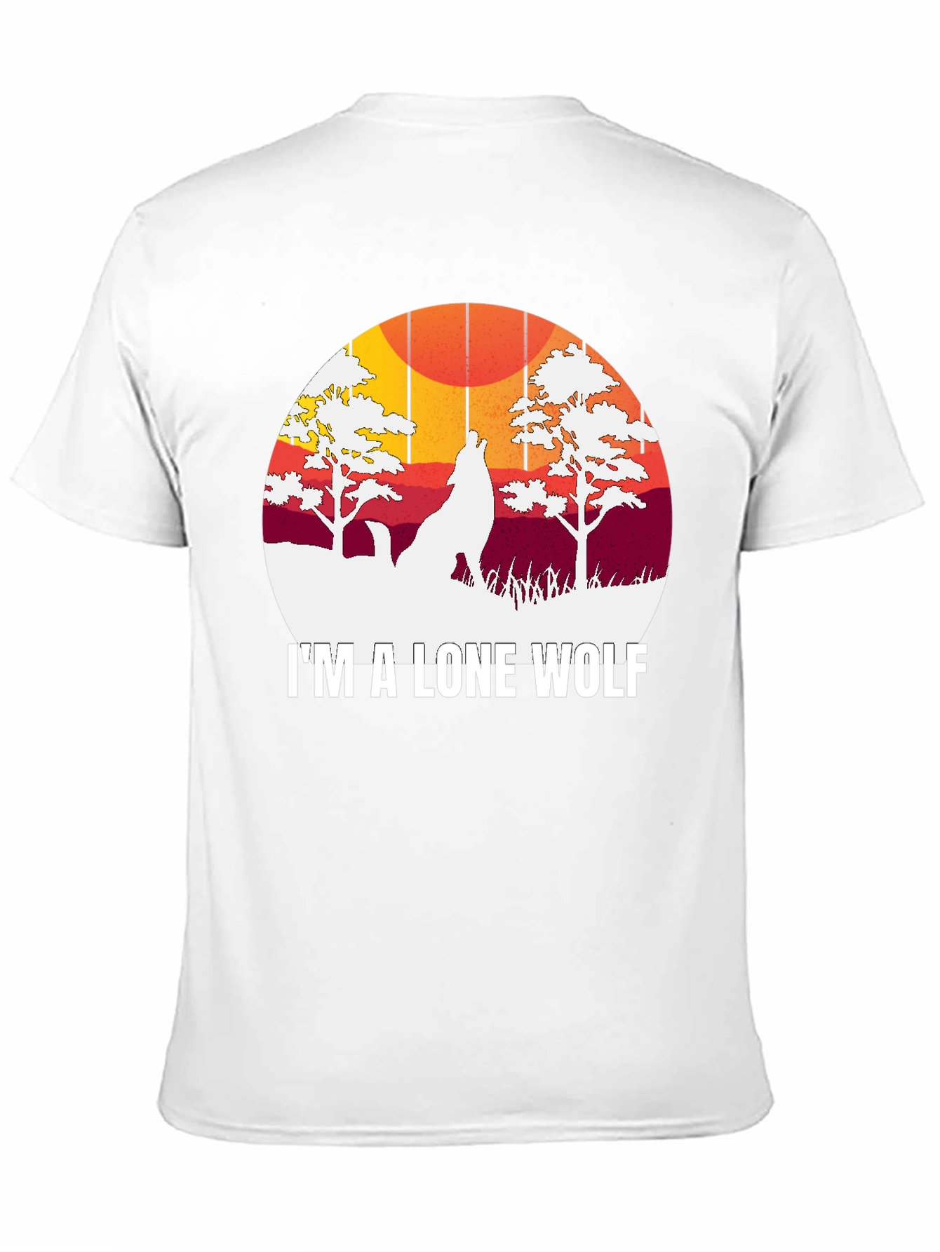 Black Lone Wolf Graphic Tee - Men's Black T-Shirt view 11