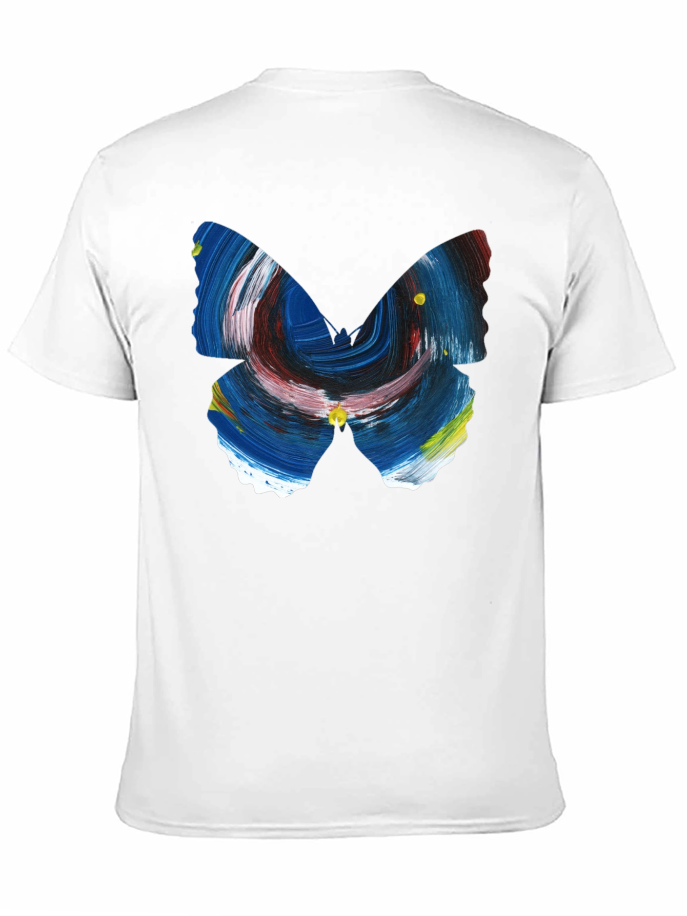 Black Abstract Butterfly Graphic Men's Black T-Shirt view 11