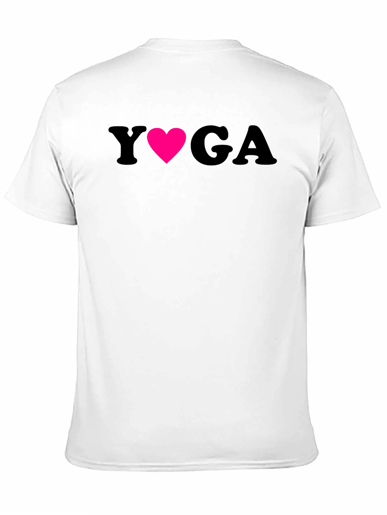 Black Yoga Heart Graphic Tee - Soft Cotton Blend Shirt view 11
