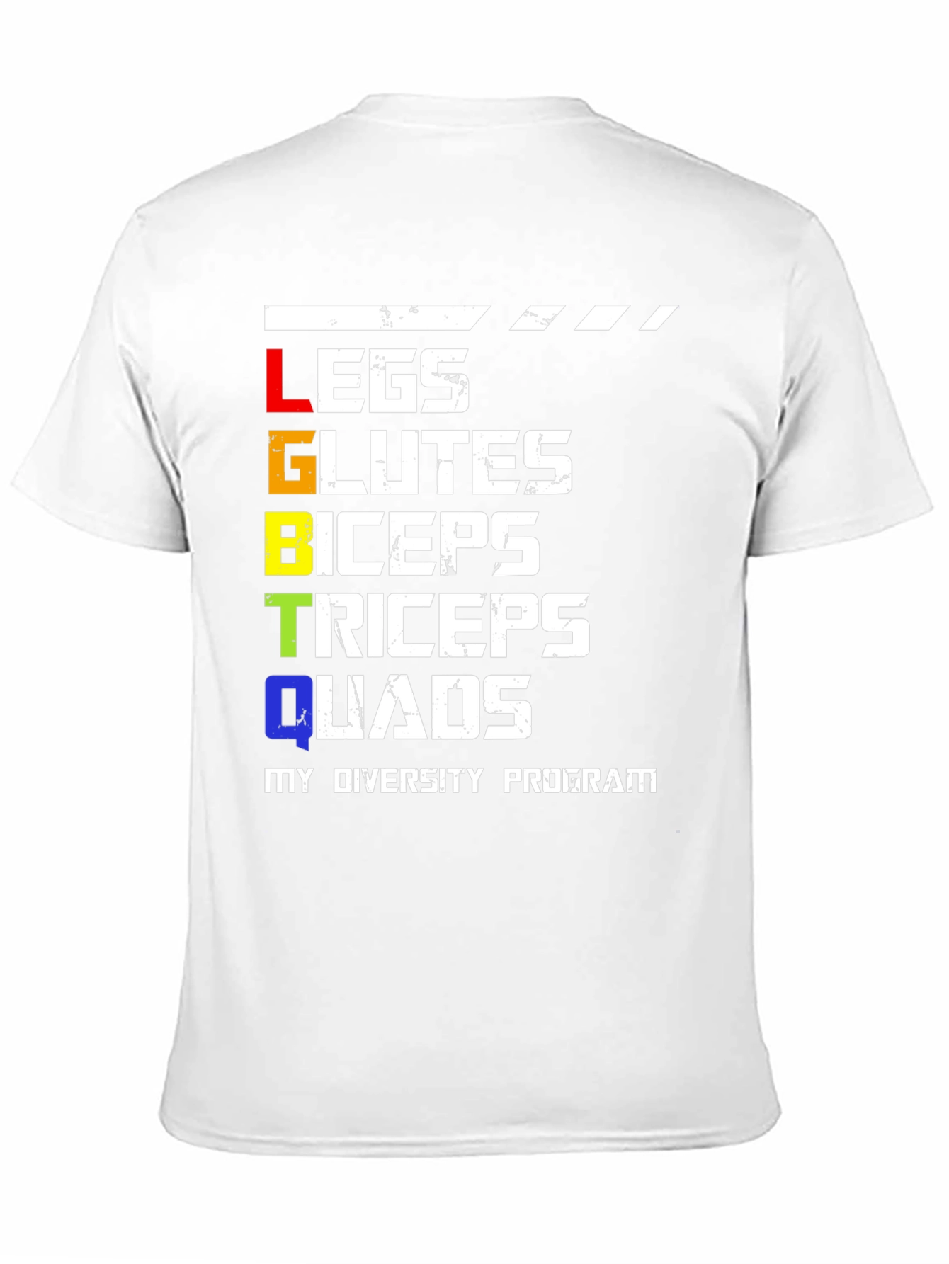Black LGBTQ Funny Gym Workout Shirt view 11