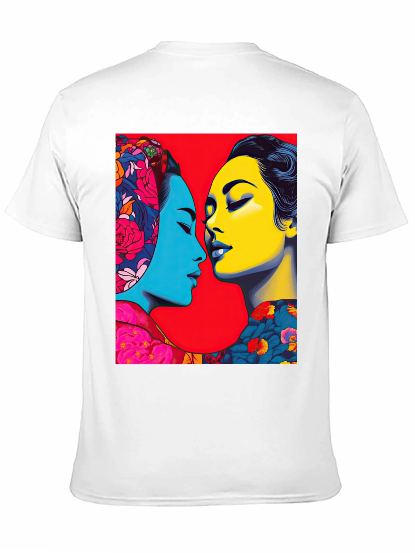 Black Artistic Portrait T-Shirt - Vivid Colors view 11