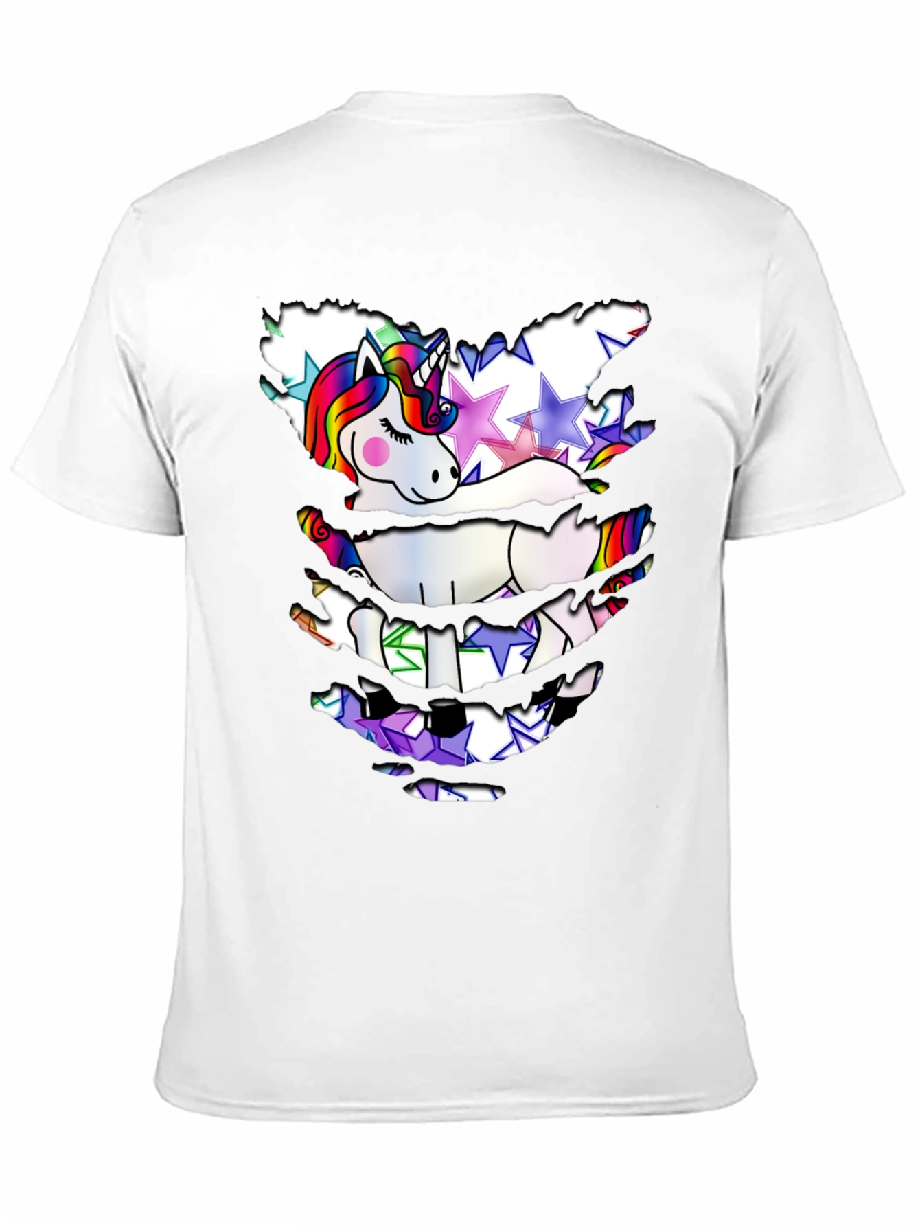 Black Unicorn Star T-Shirt - Distressed Look view 11