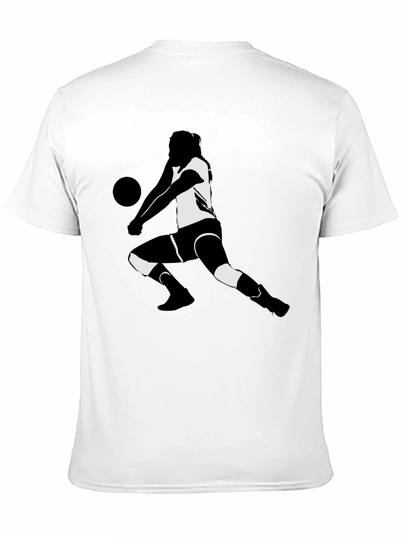 Black Volleyball Player Graphic Tee - Black T-Shirt view 11