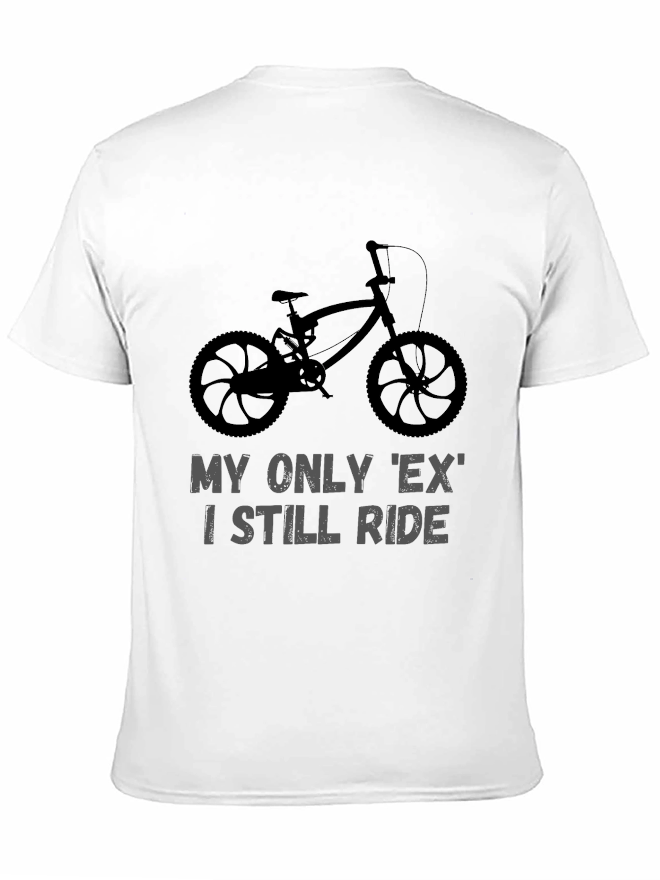 Black My Only Ex I Still Ride Bike T-Shirt view 11