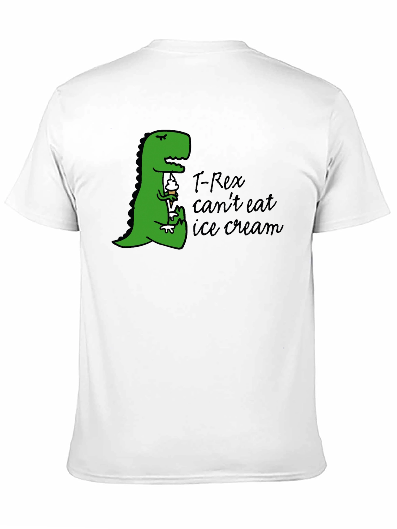 Black T-Rex Ice Cream Humor Graphic Tee view 11