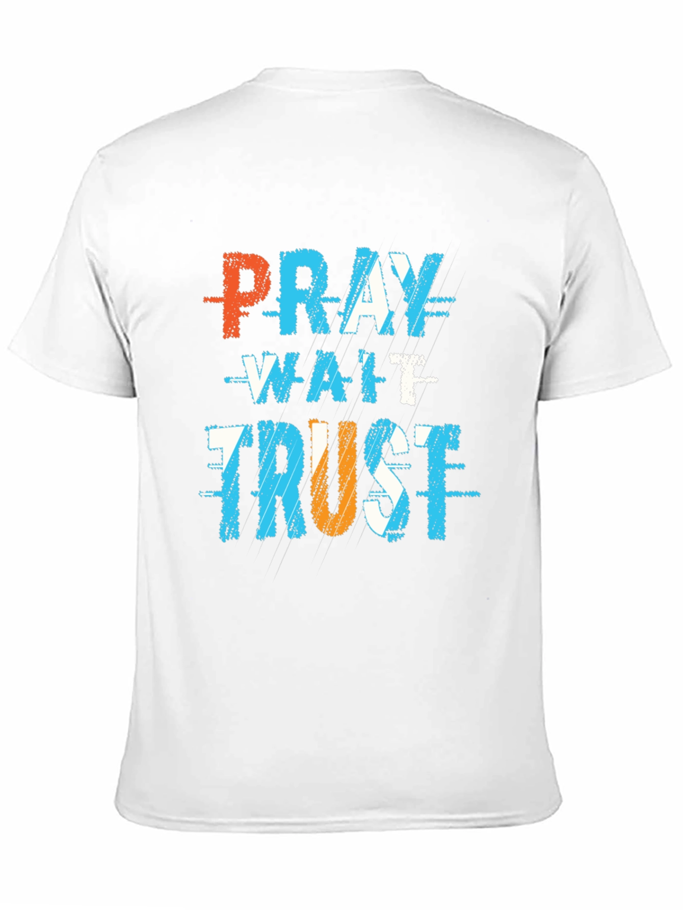 Black Pray Wait Trust Graphic T-Shirt view 11