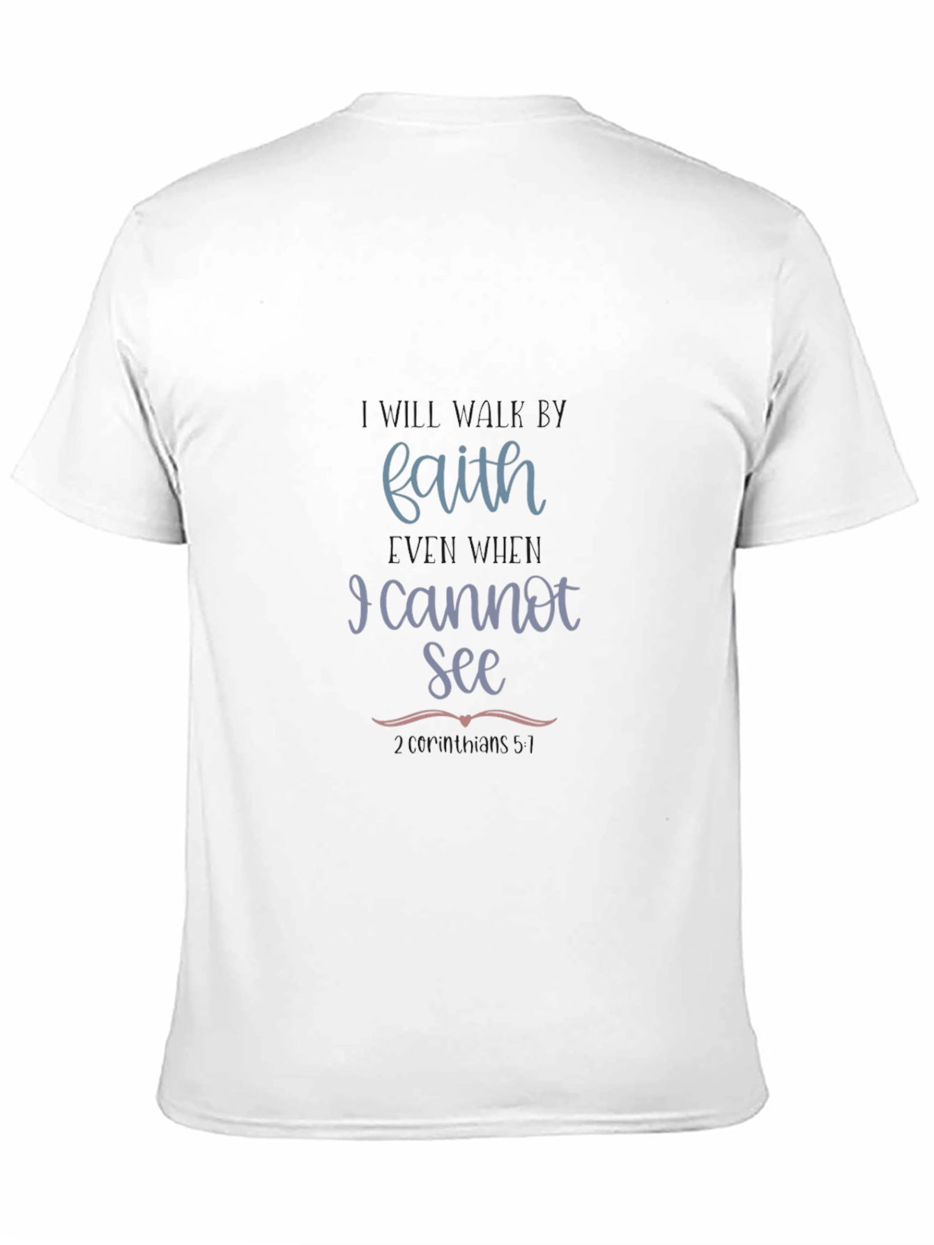 Black Faith I Cannot See Graphic Tee - Black view 11